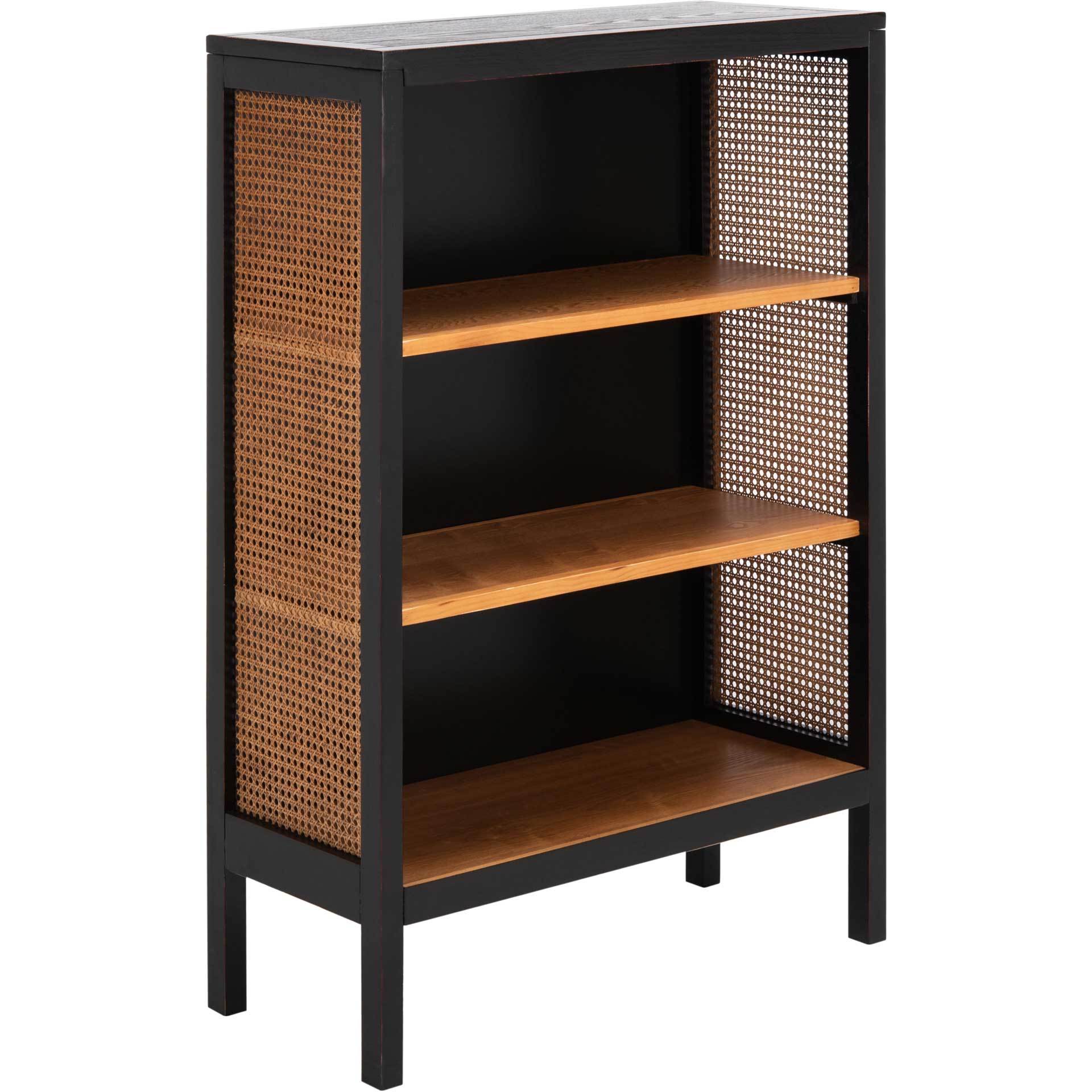 Franklin 3 Shelf Wood Back Etagere Black/Light Natural