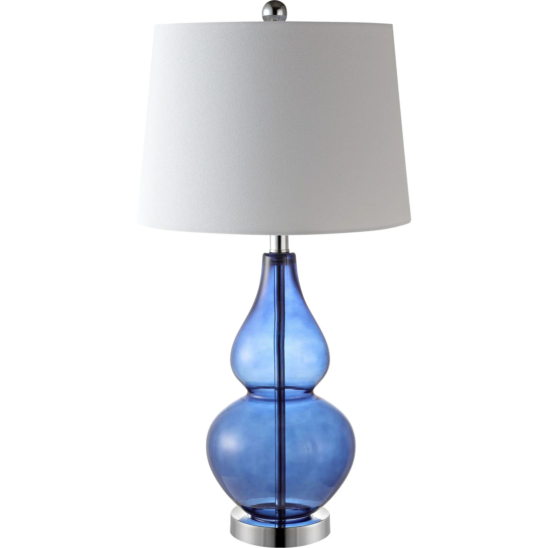 Fredio Table Lamps Blue/Chrome (Set of 2)