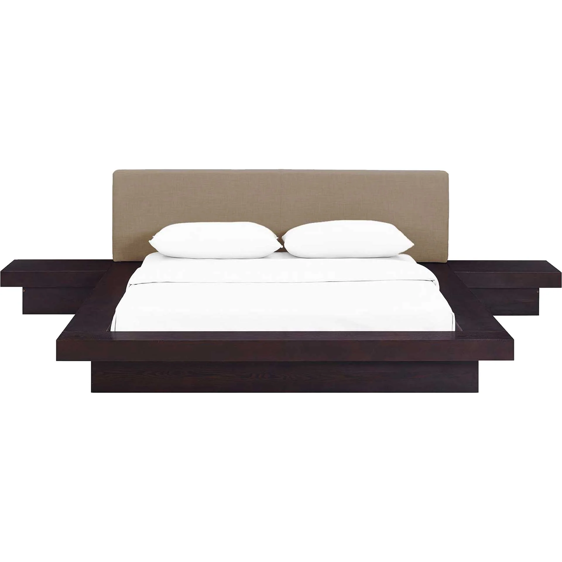 Freyja 3 Piece Fabric Bed Cappuccino/Latte