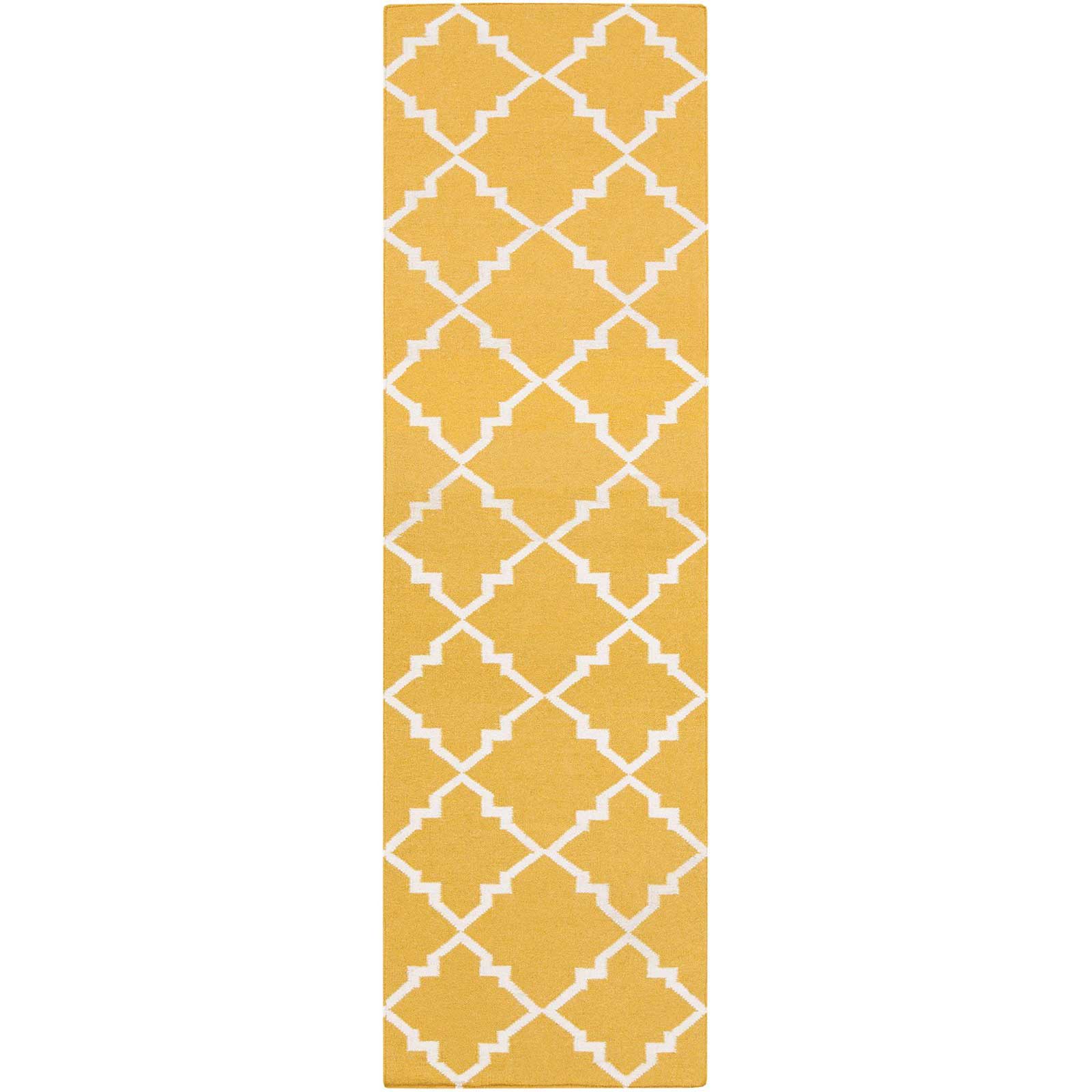 Frontier Diamond Gold/Ivory Runner Rug