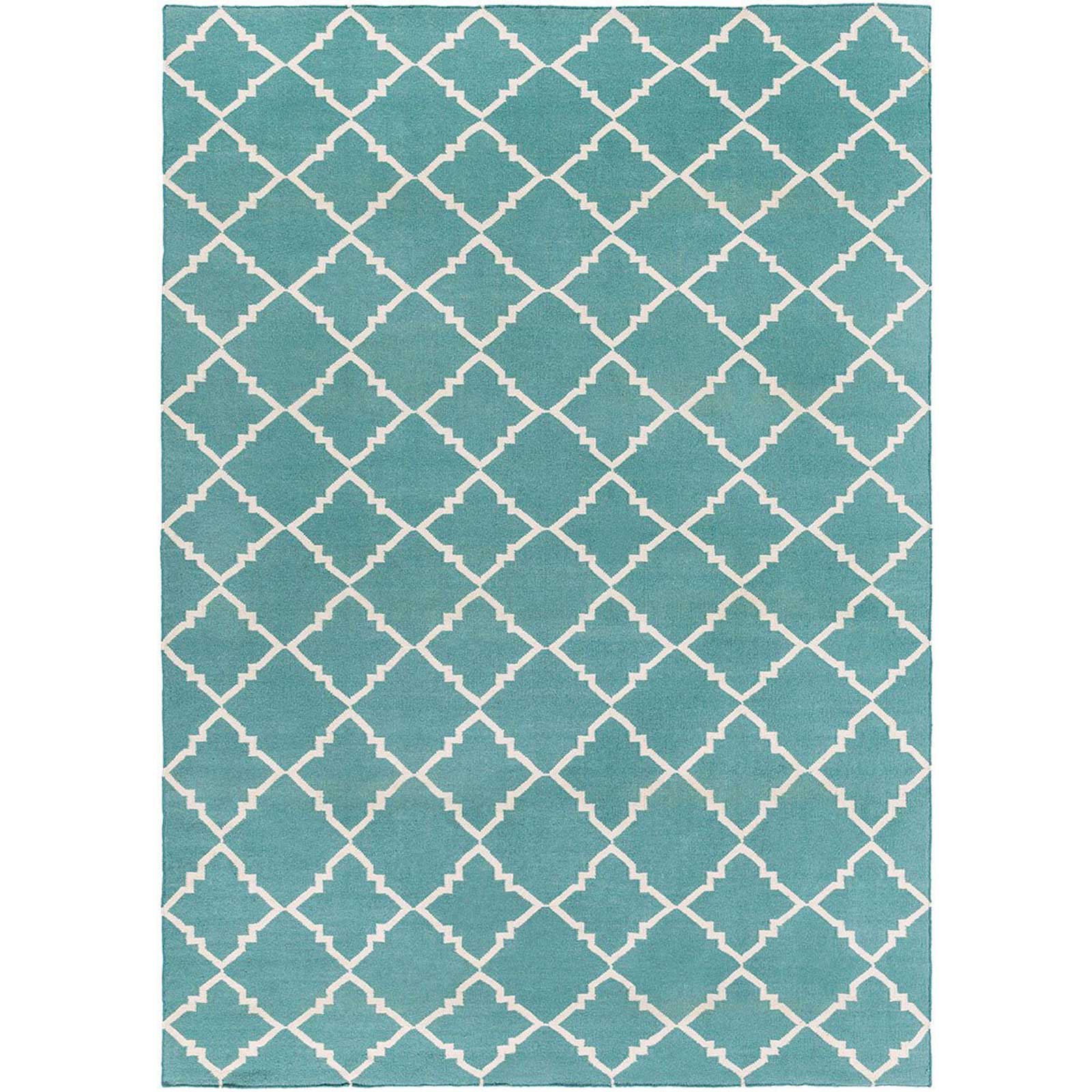 Frontier Diamond Teal/Ivory Area Rug