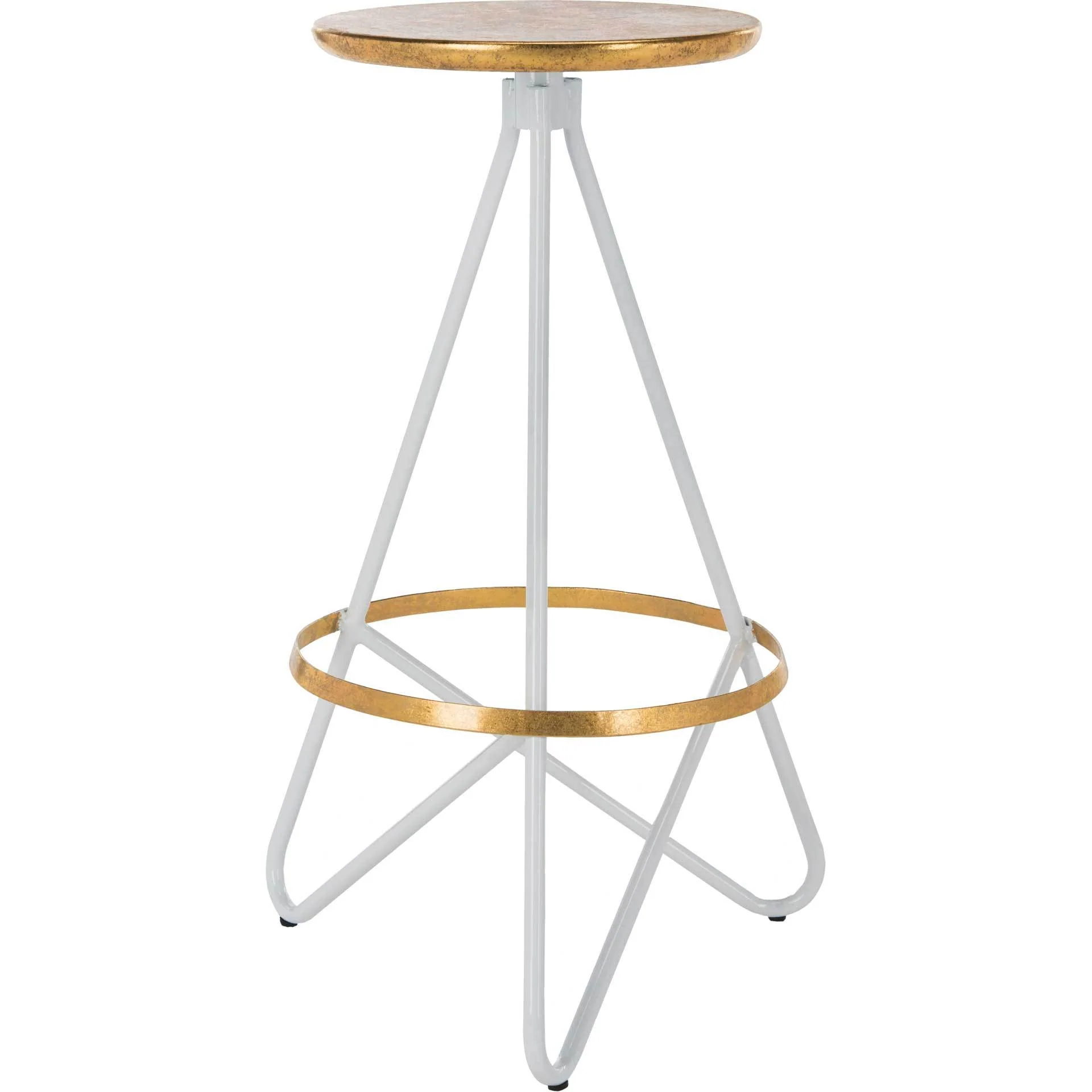 Gael Bar Stool White/Gold Top