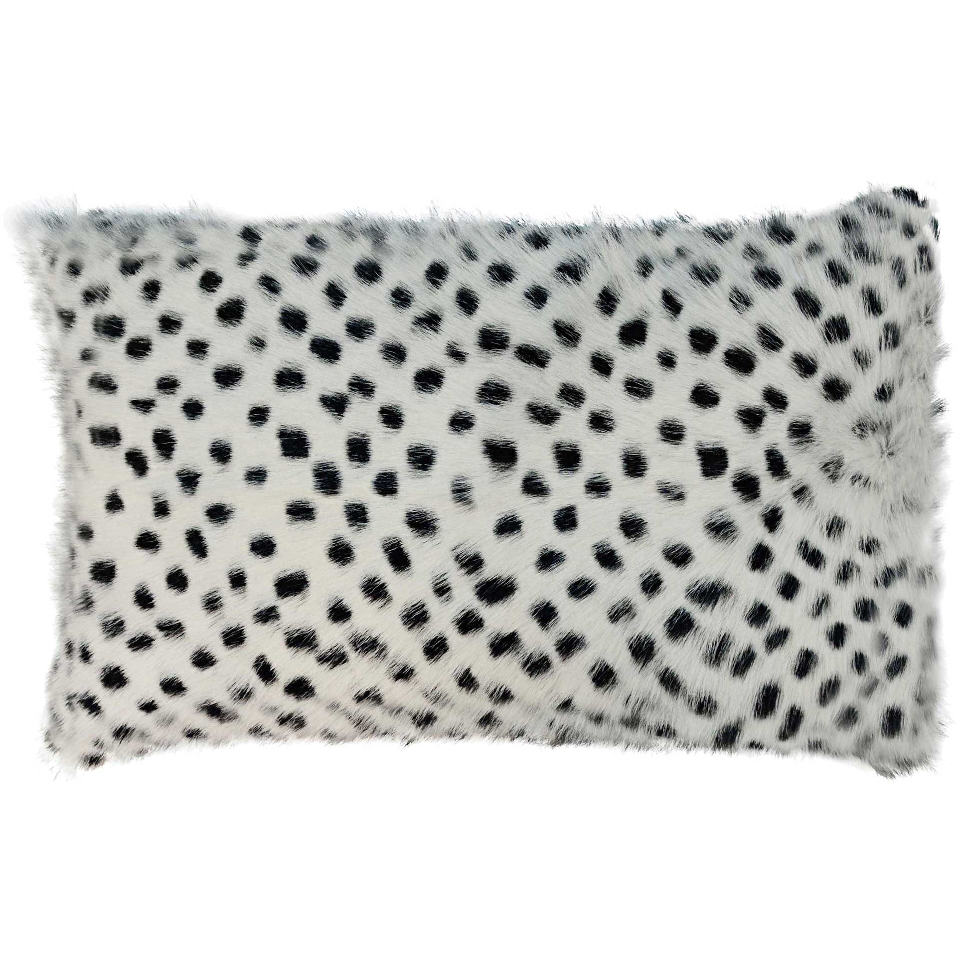 Genesis Goatskin Pillow White Leopard