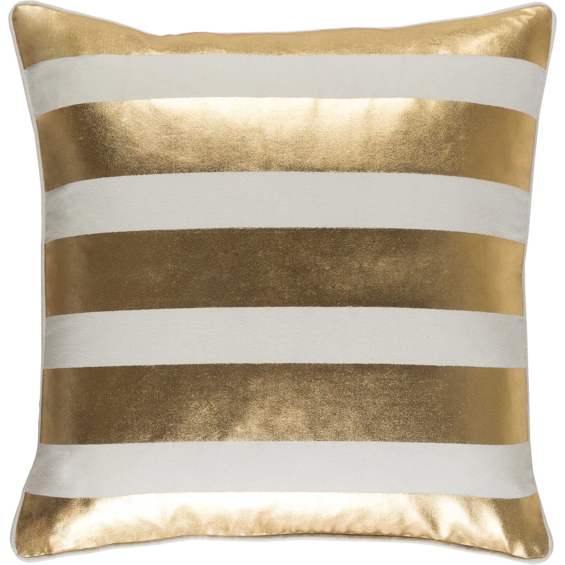 Glisten Striped Pillow Cream/Gold