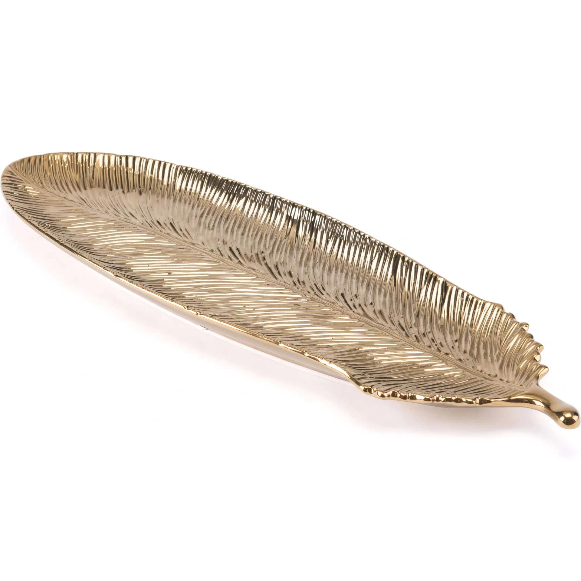 Gold Feather Tray