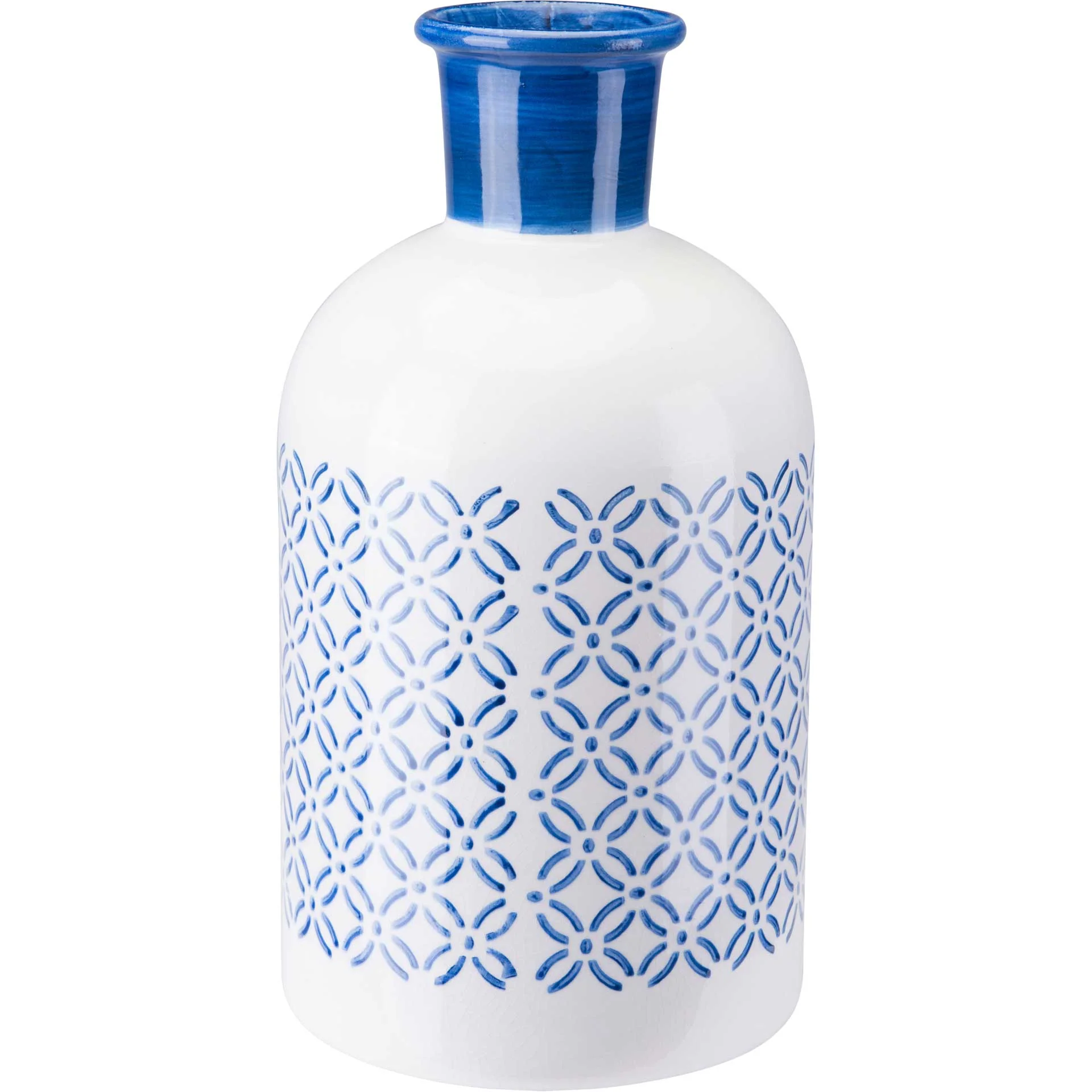 Greek Bottle Steel Blue/White