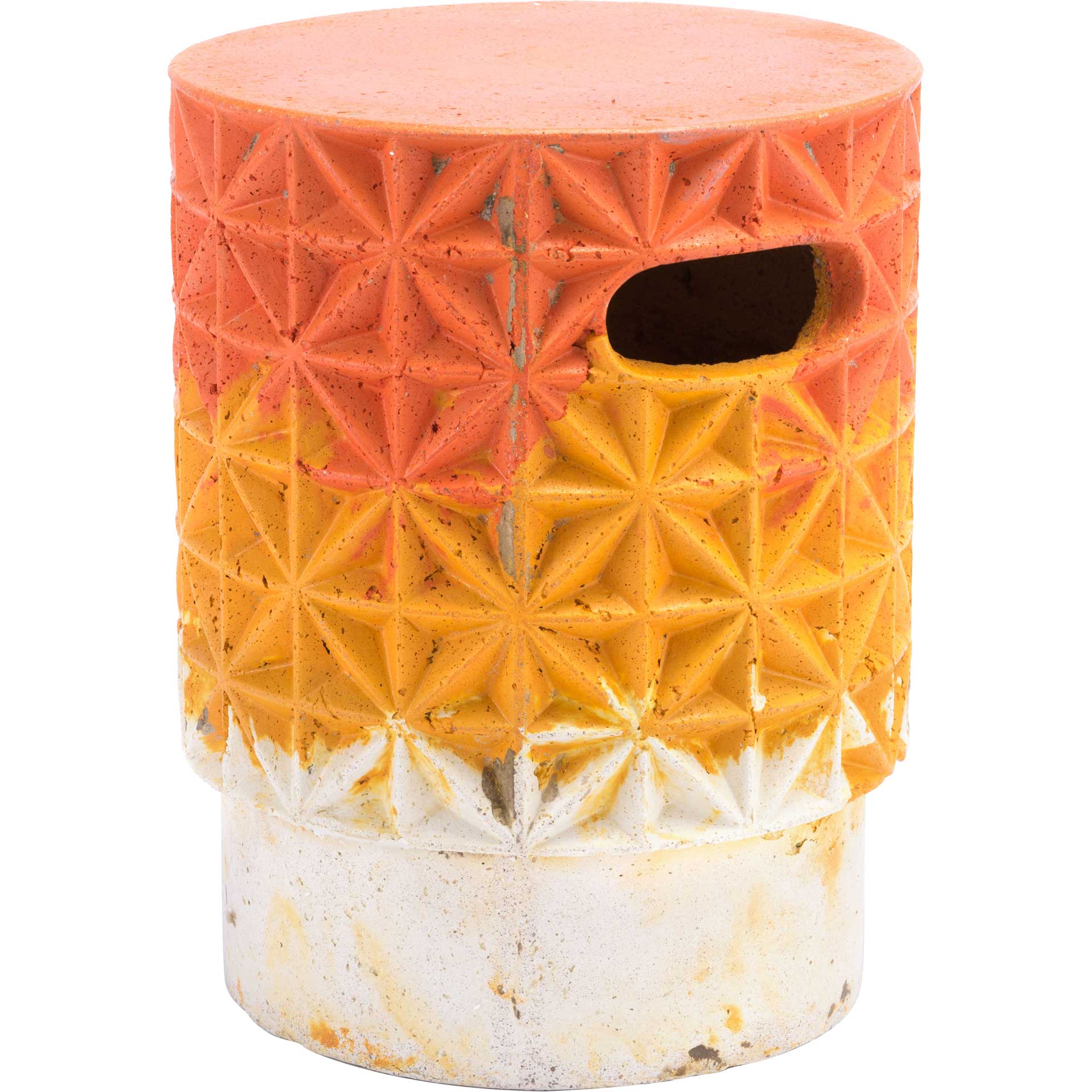 Grid Garden Seat Orange