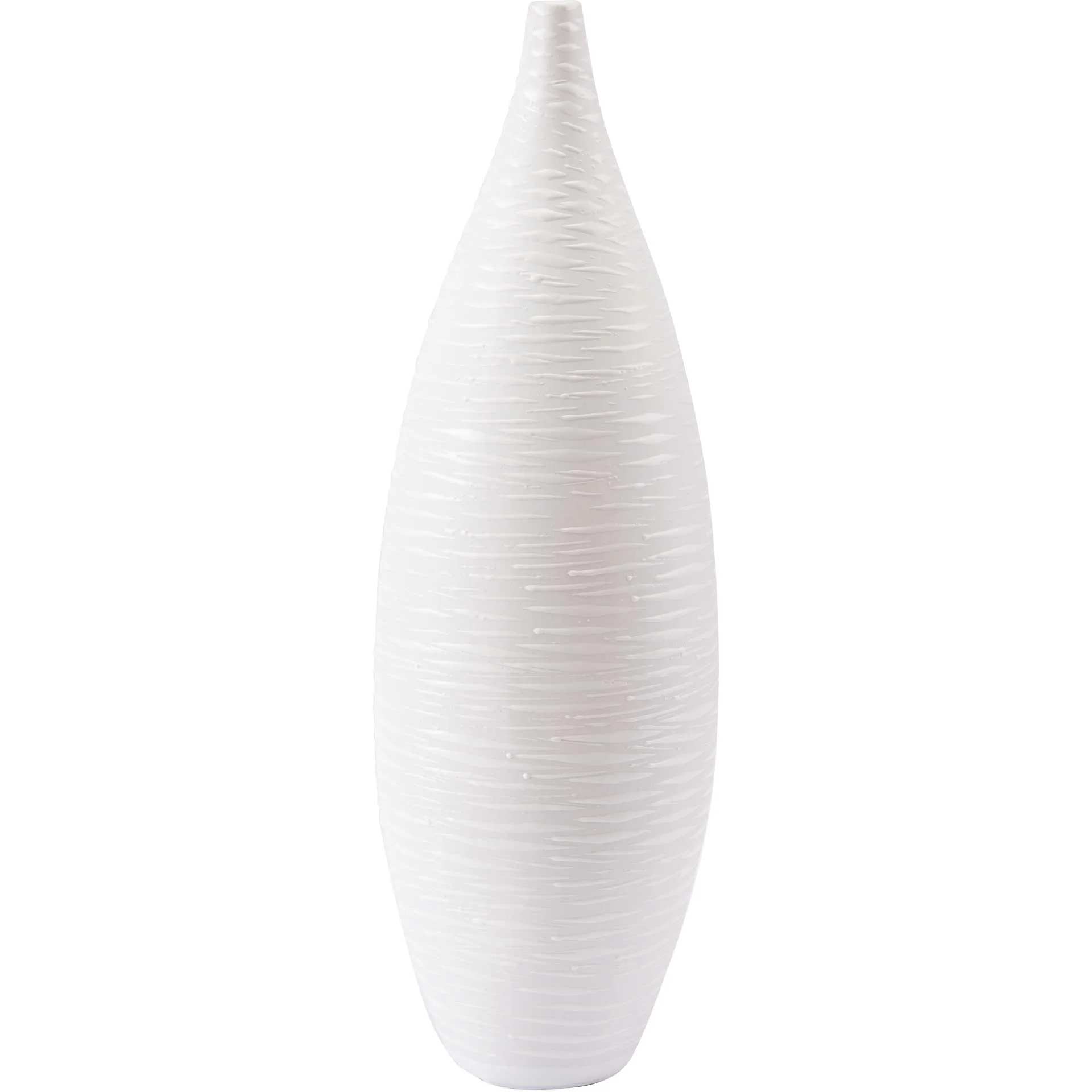 Grooved Vase White