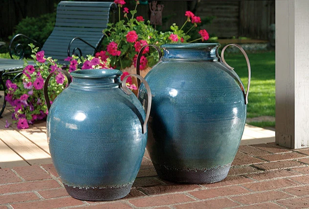 Hackett Large Vase with Metal Handle - Image 2