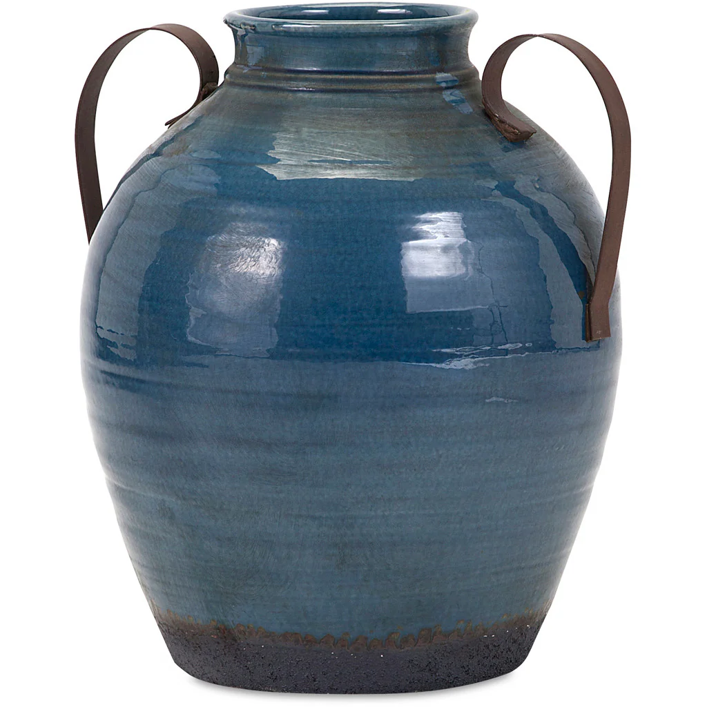 Hackett Small Vase with Metal Handle