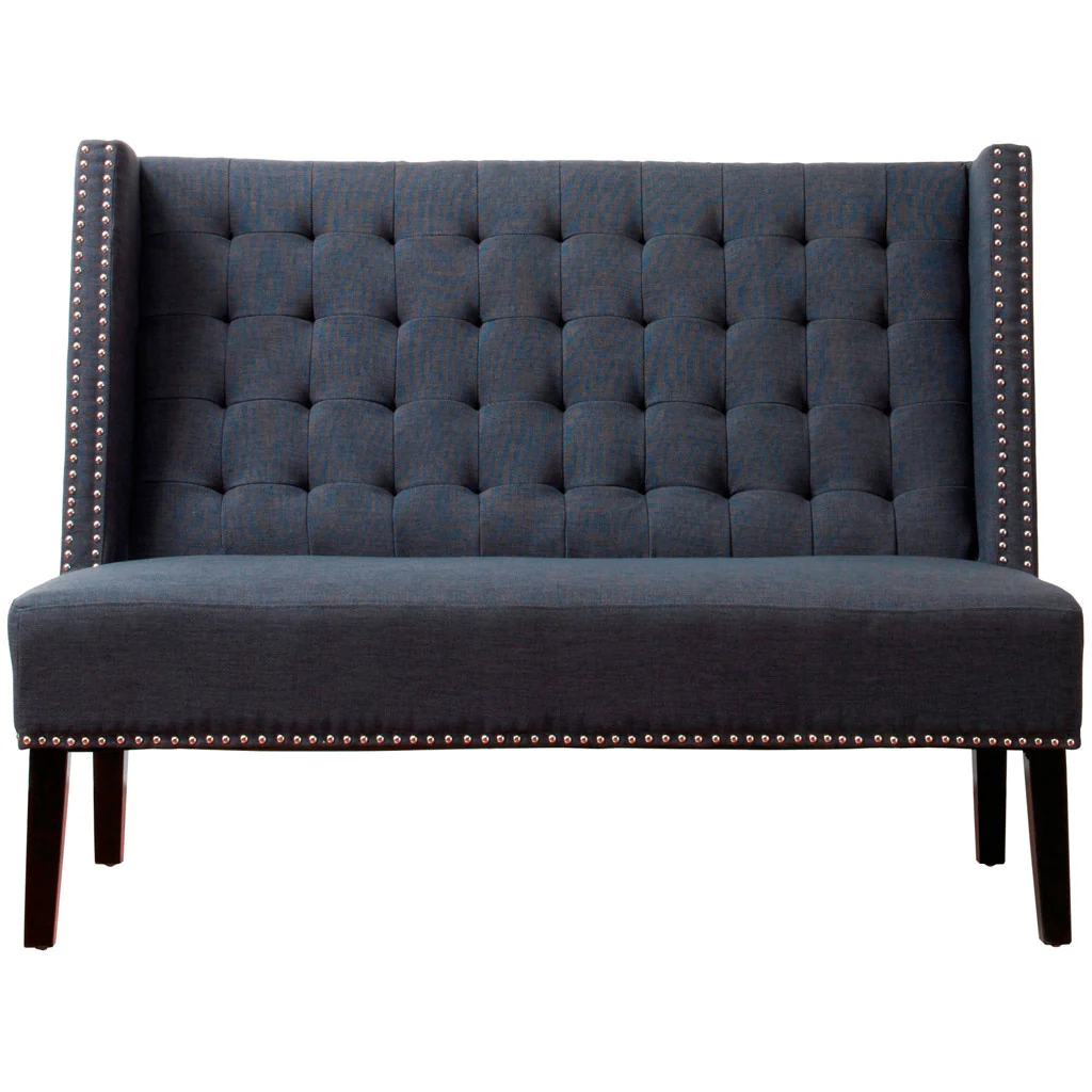 Halford Gray Linen Banquette Bench