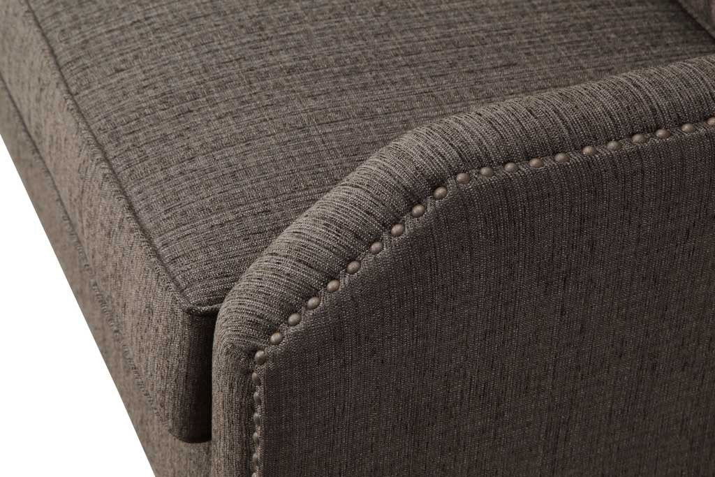 Halluin Gray Linen Loveseat - Image 3