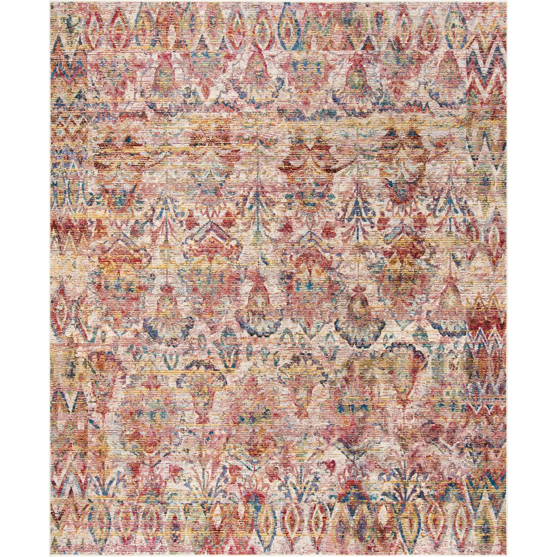 Harmony Ikat Light Gray/Rose Area Rug