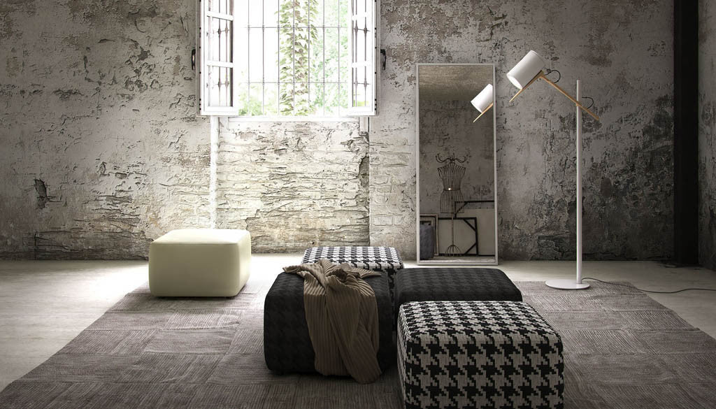Hester Ottoman Slate Houndstooth - Image 4
