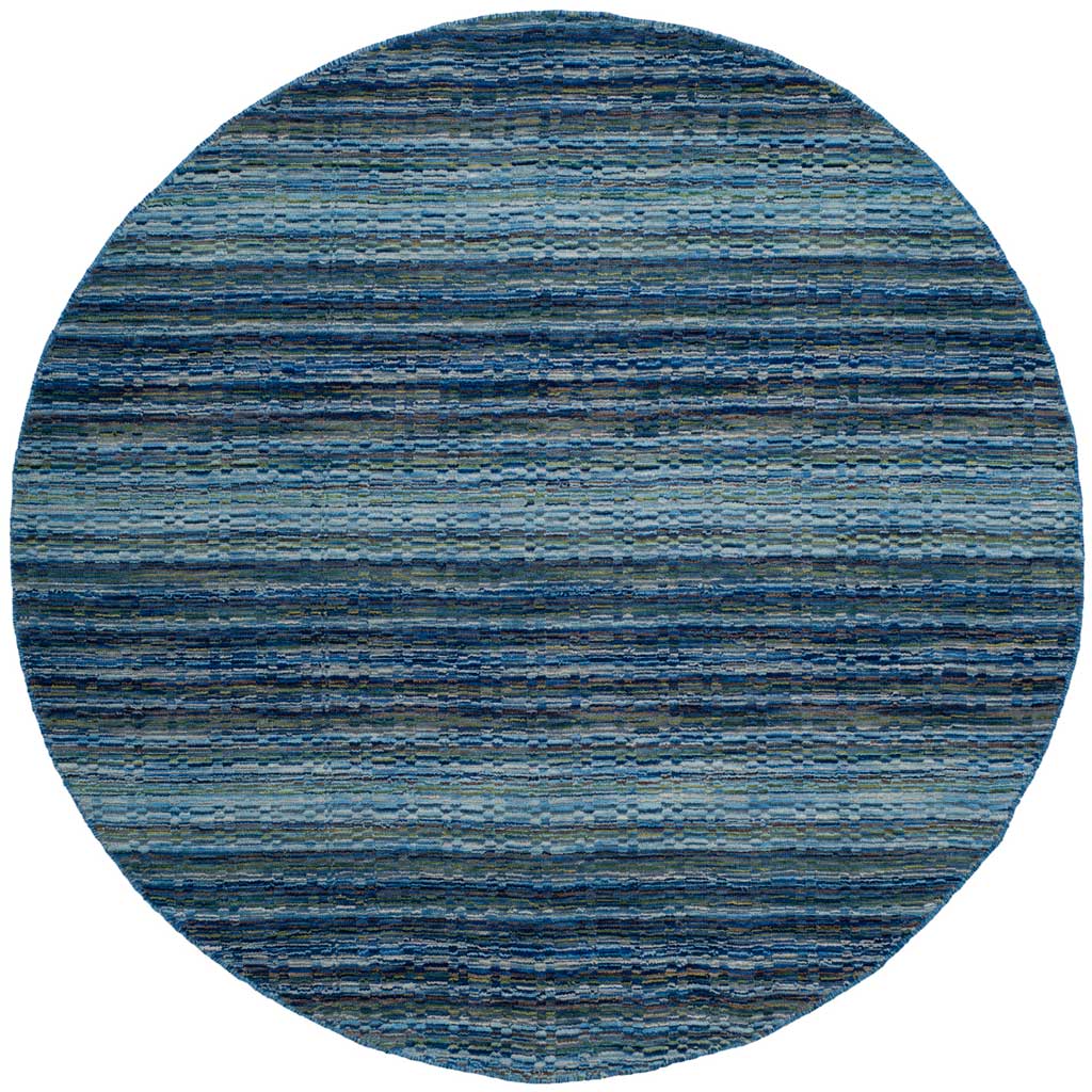 Himalaya Blue/Multi Round Rug