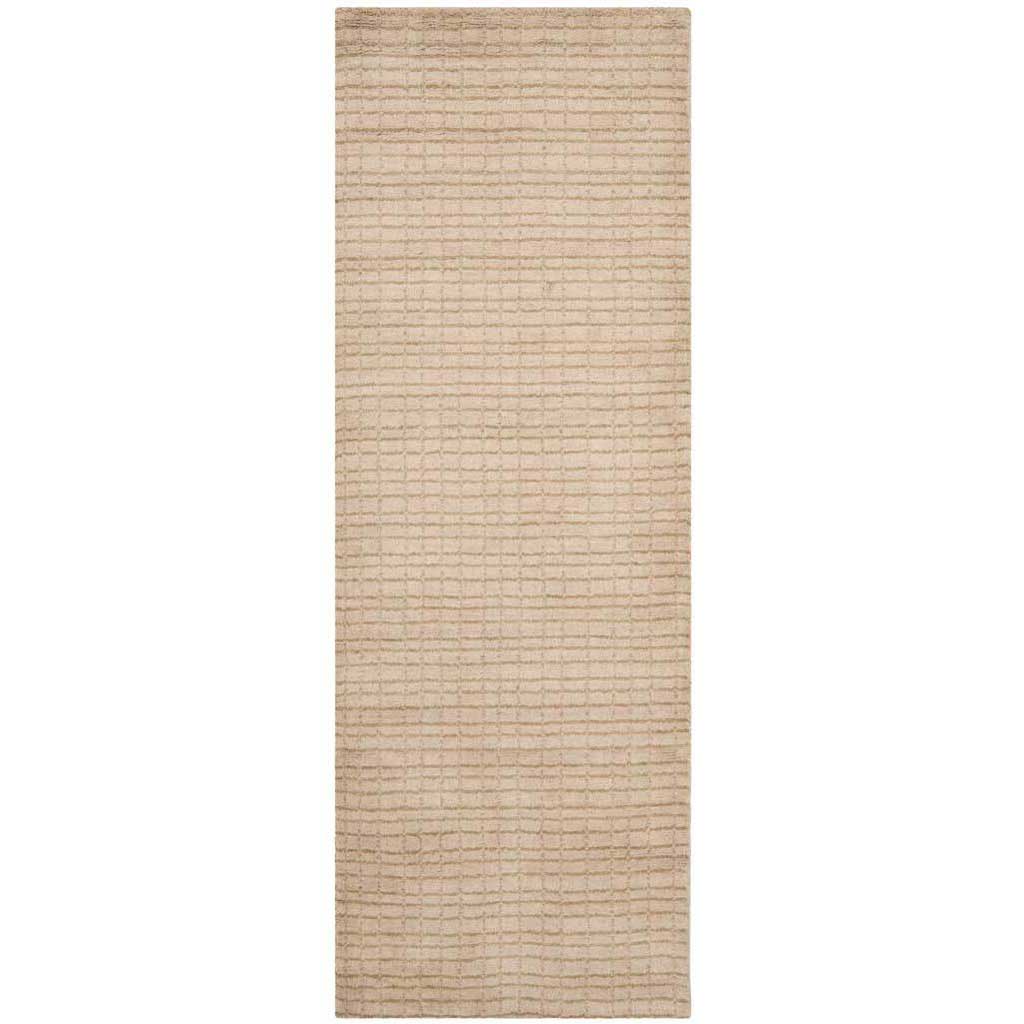 Himalaya Plaid Beige Runner Rug