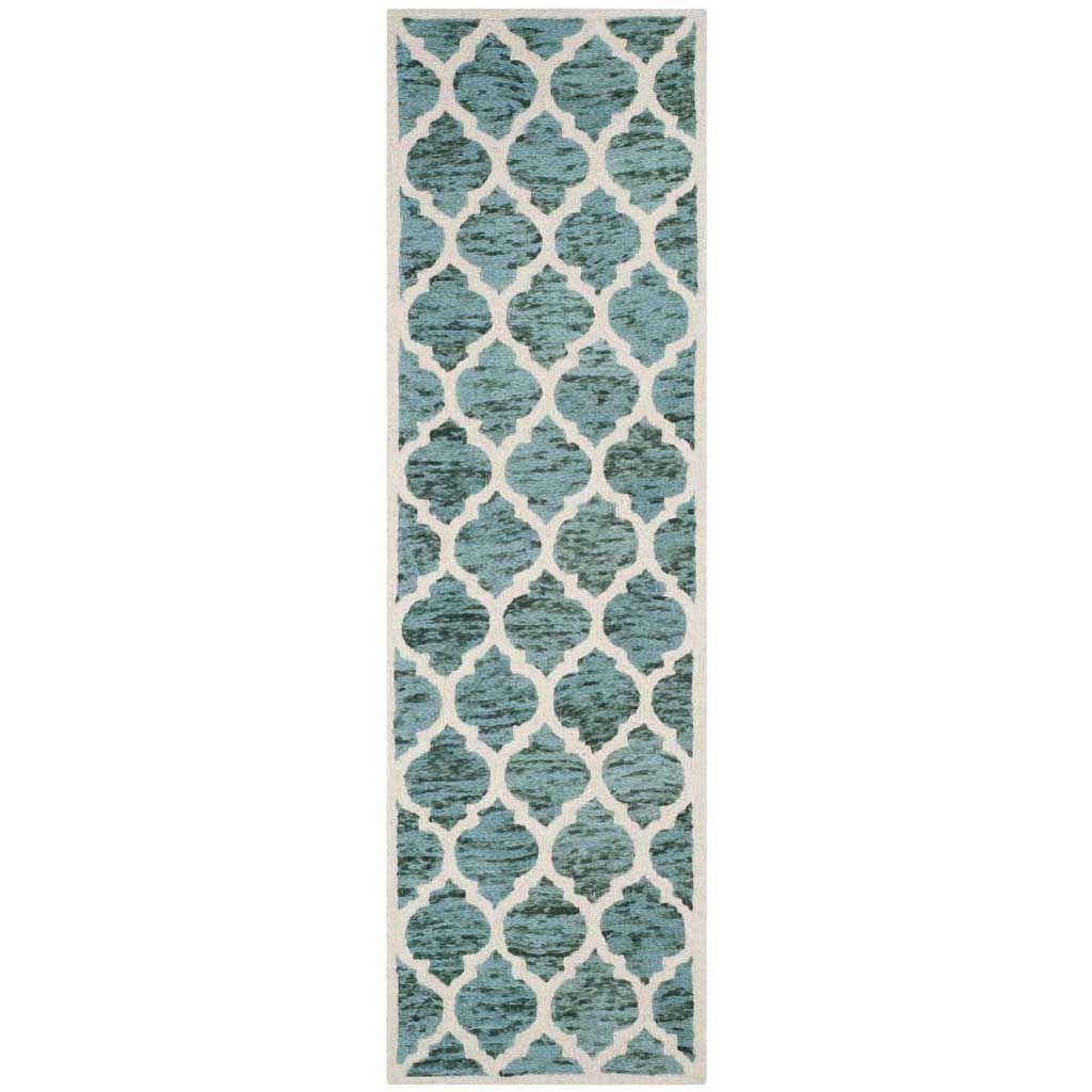 Himalaya Turquoise/Ivory Runner Rug