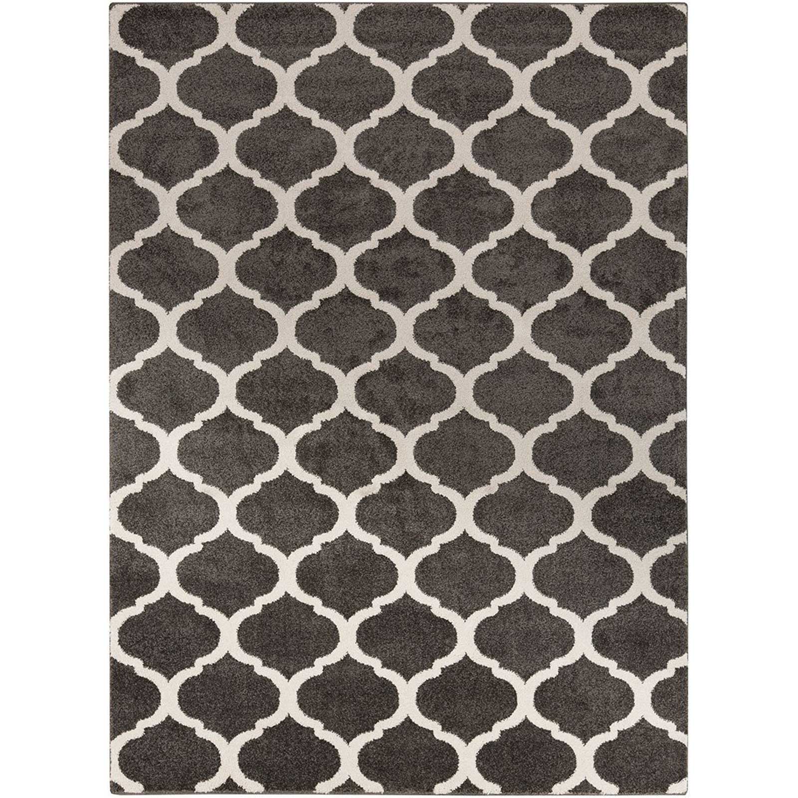 Horizon Lattice Ivory/Charcoal Area Rug