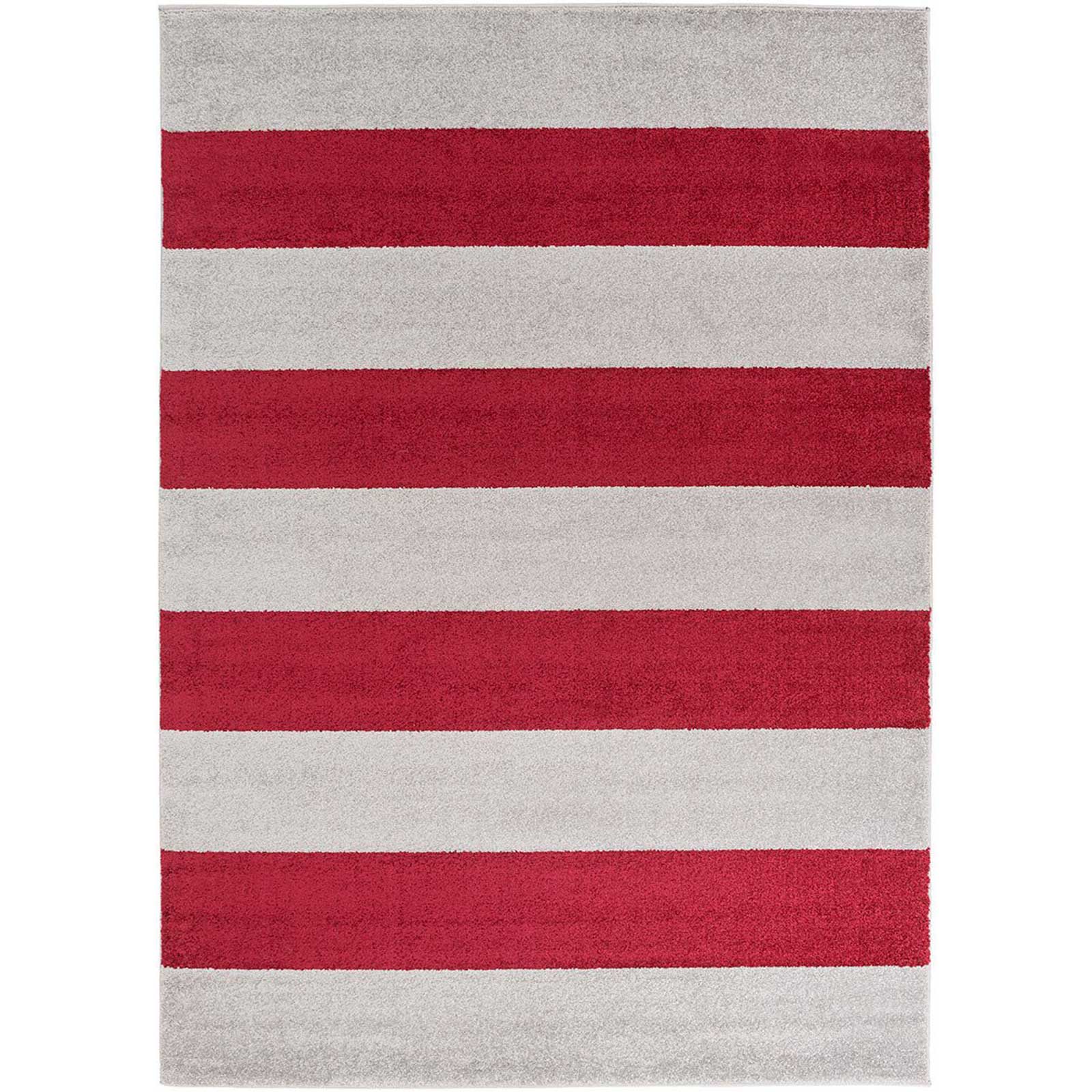 Horizon Striped Burgundy/Charcoal Area Rug