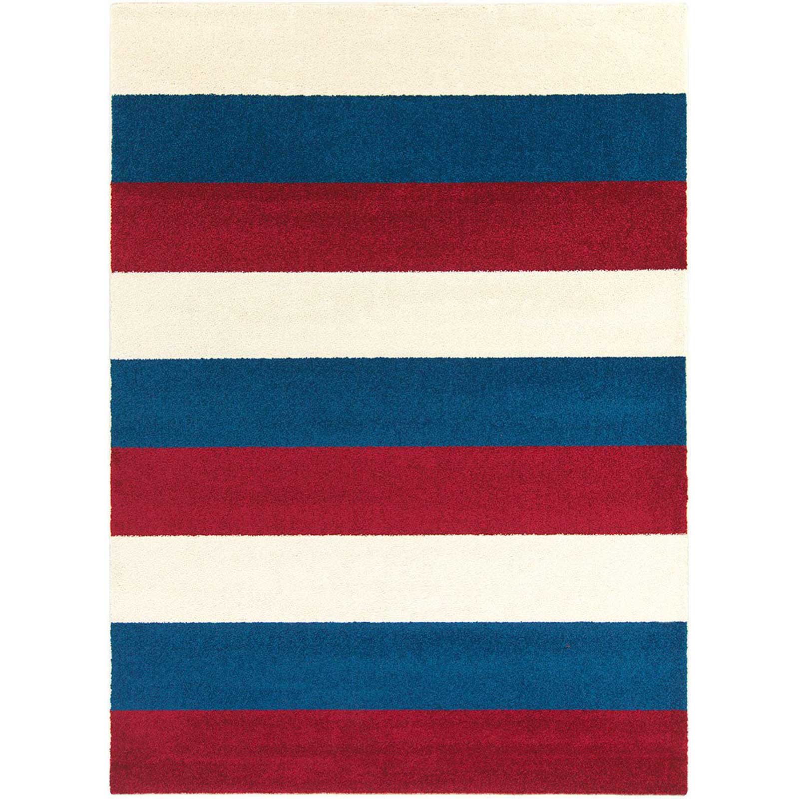 Horizon Striped Burgundy/Cobalt Area Rug
