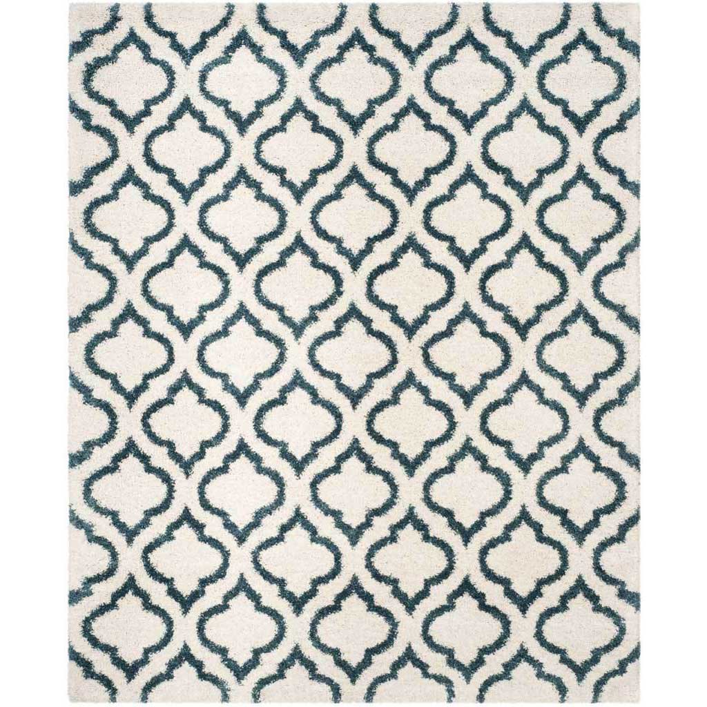 Hudson Shag Moroccan Ivory/Slate Blue Area Rug