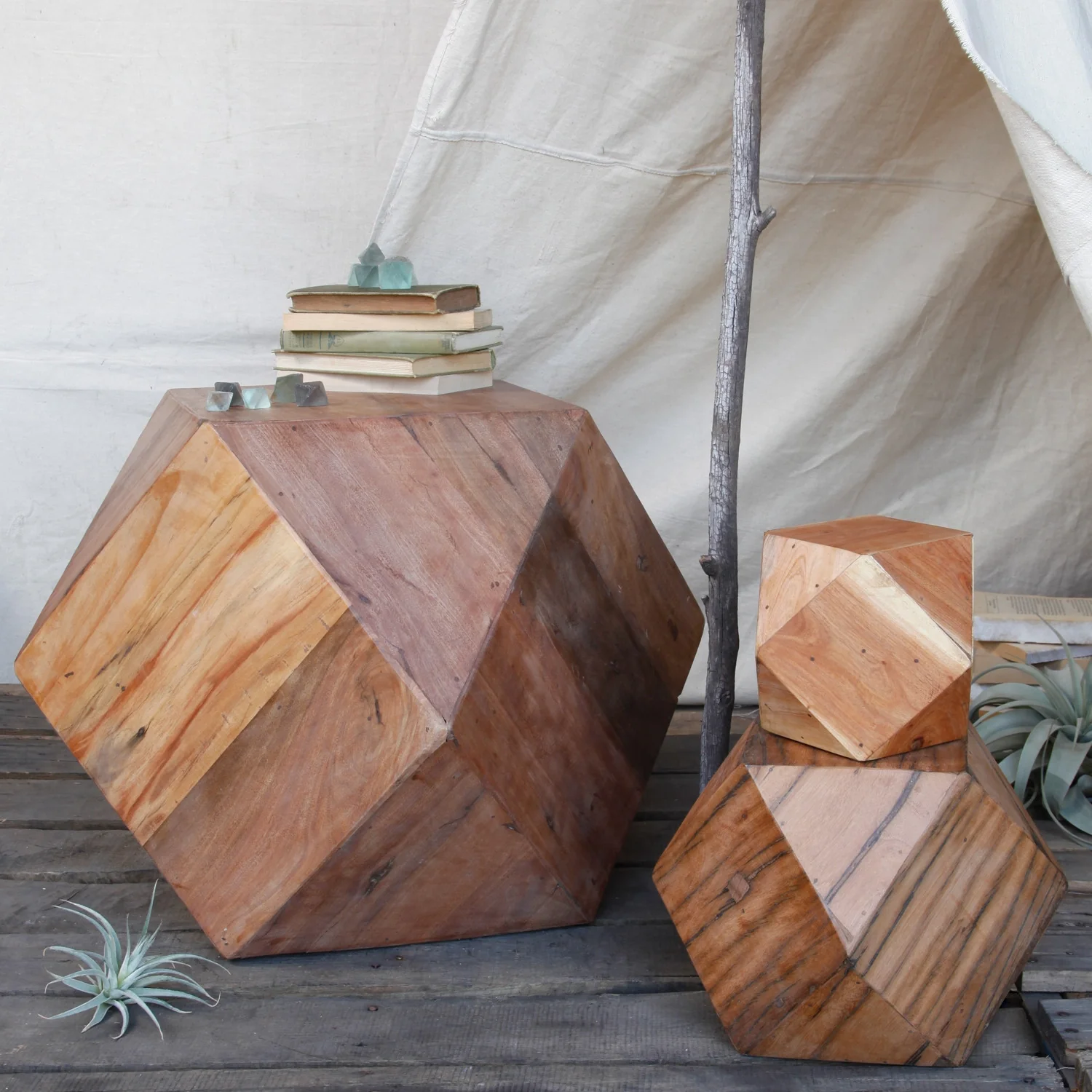 Icosahedron Wood Block Small - Image 2