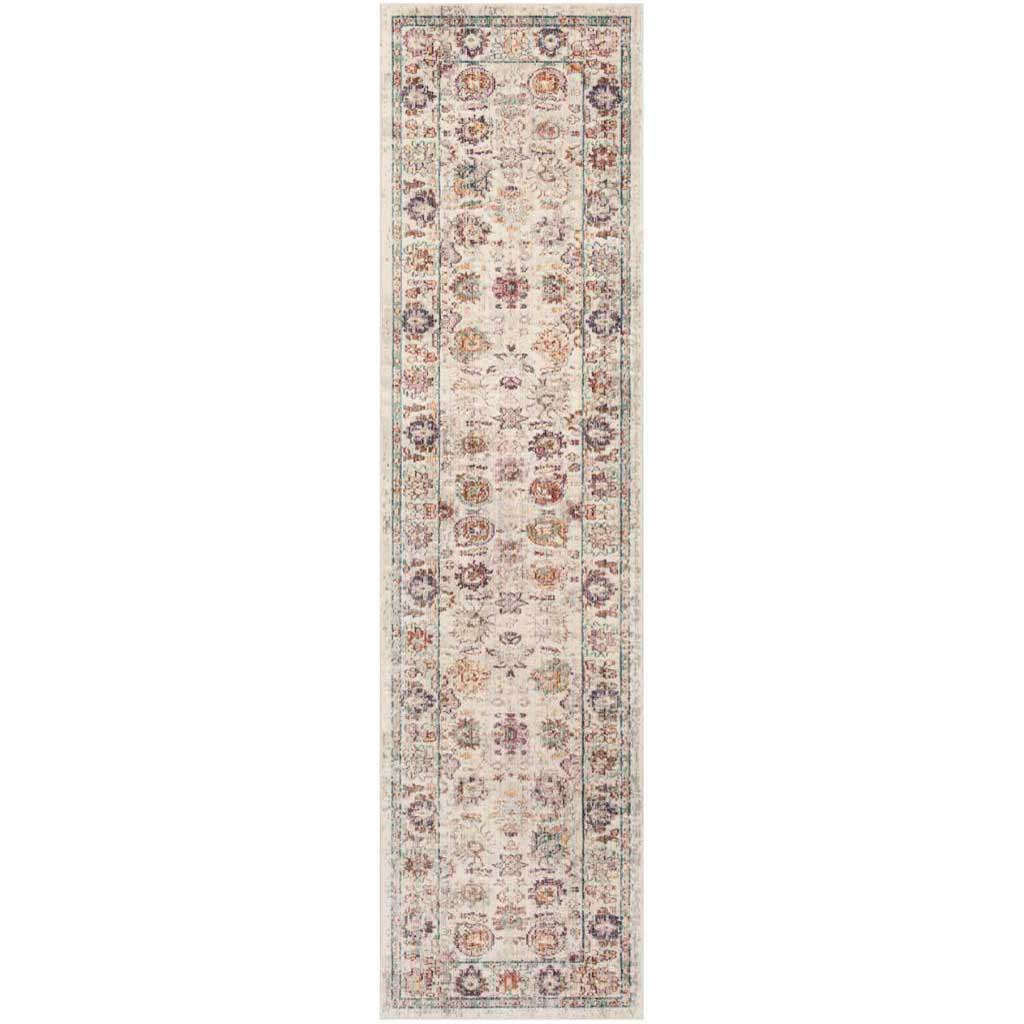 Illusion Cream/Purple Runner Rug