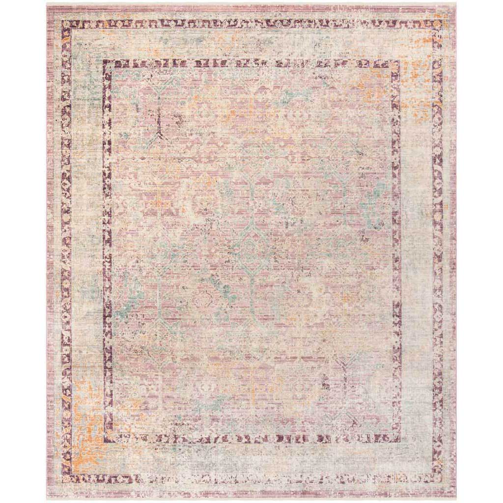 Illusion Rose/Light Gray Area Rug