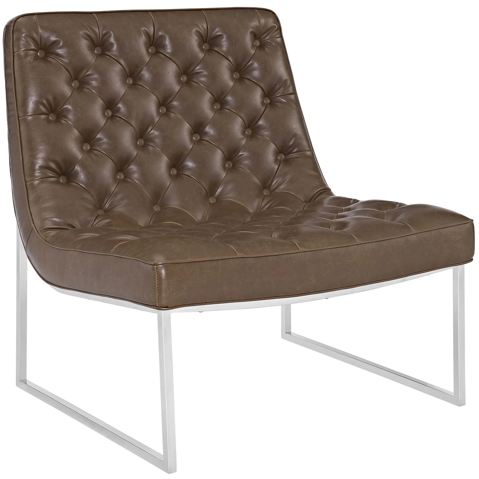 Indiana Memory Foam Lounge Chair Brown