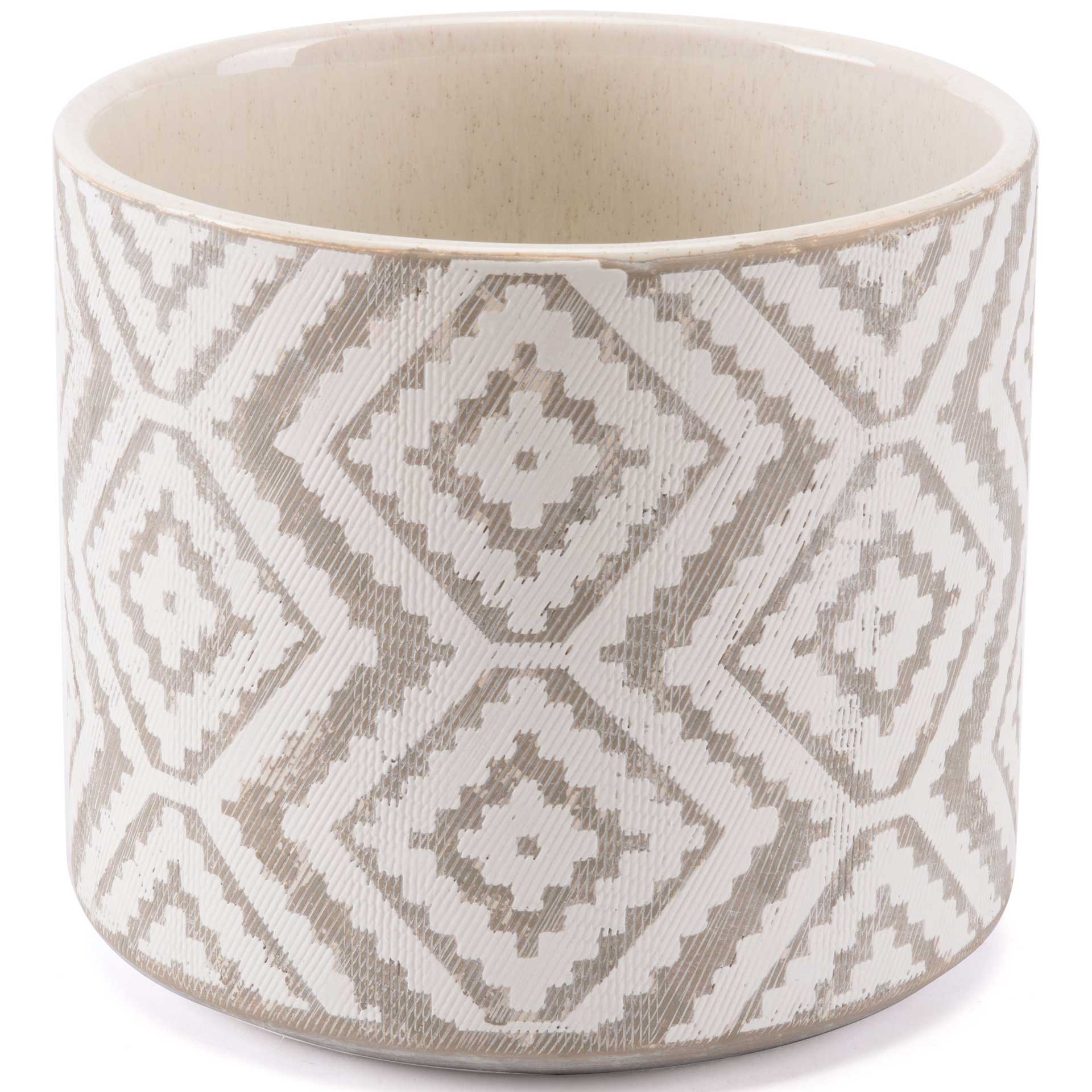 Indio Planter White/Gray