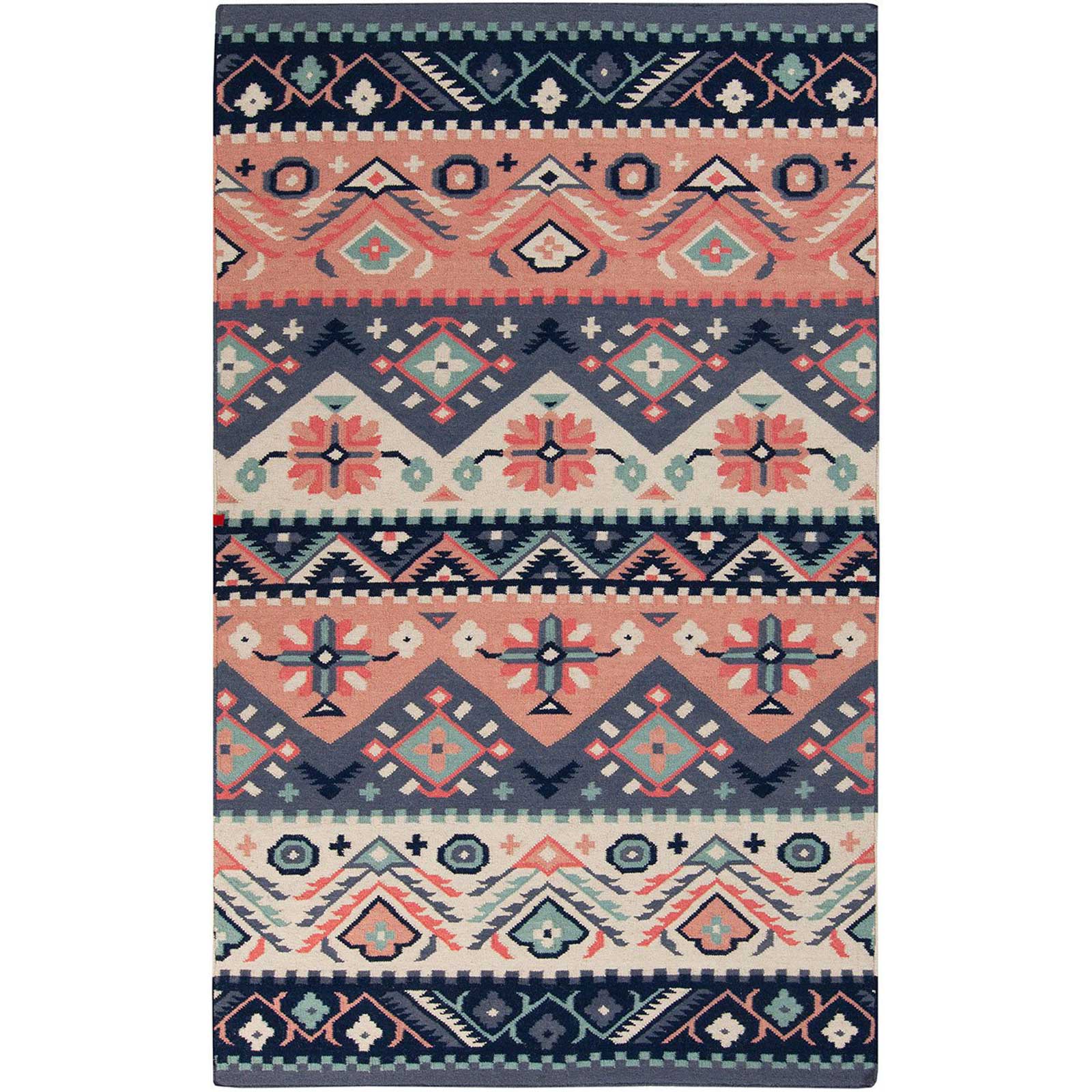 Jewel Tone Navy/Butter Area Rug