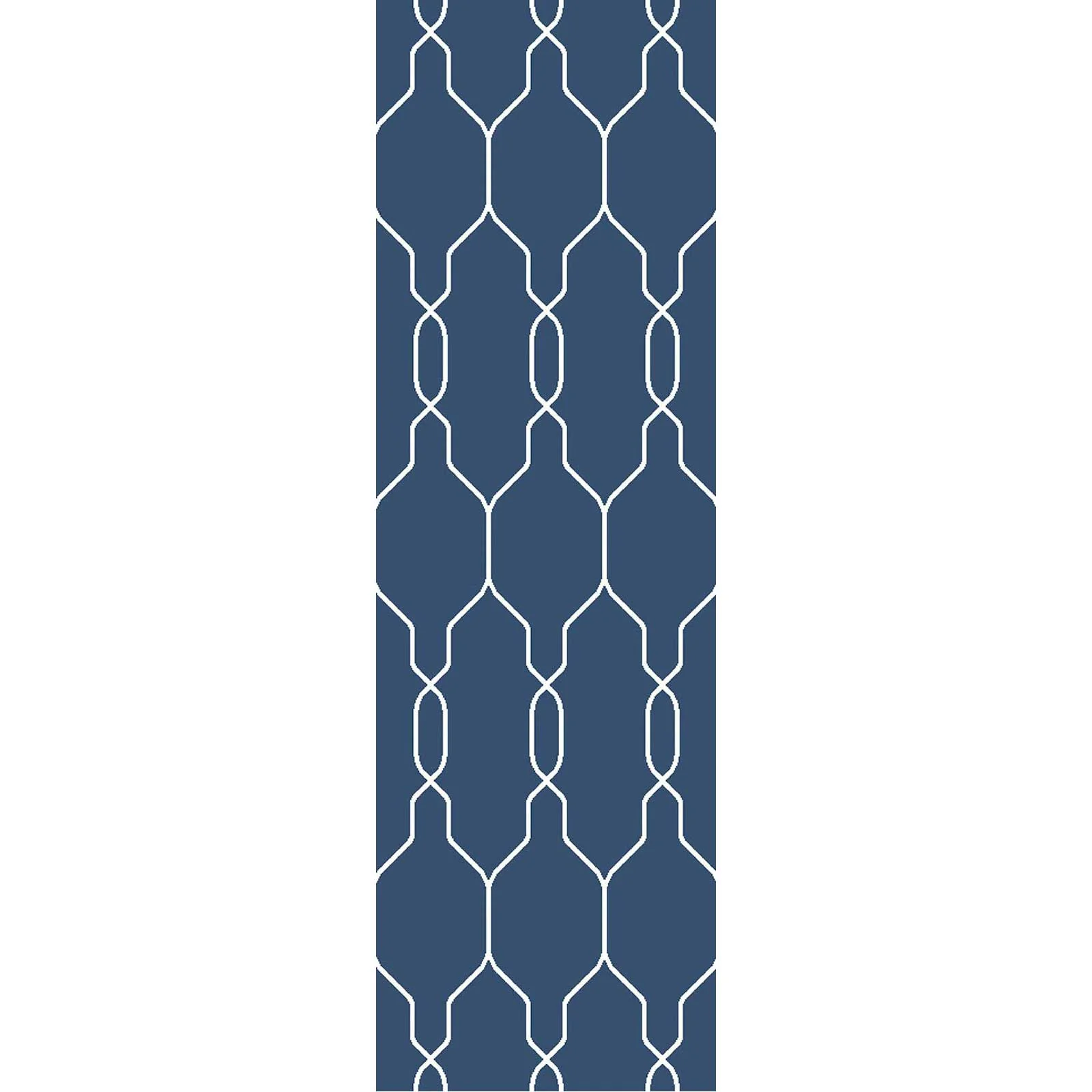Lagoon Navy/Ivory Runner Rug