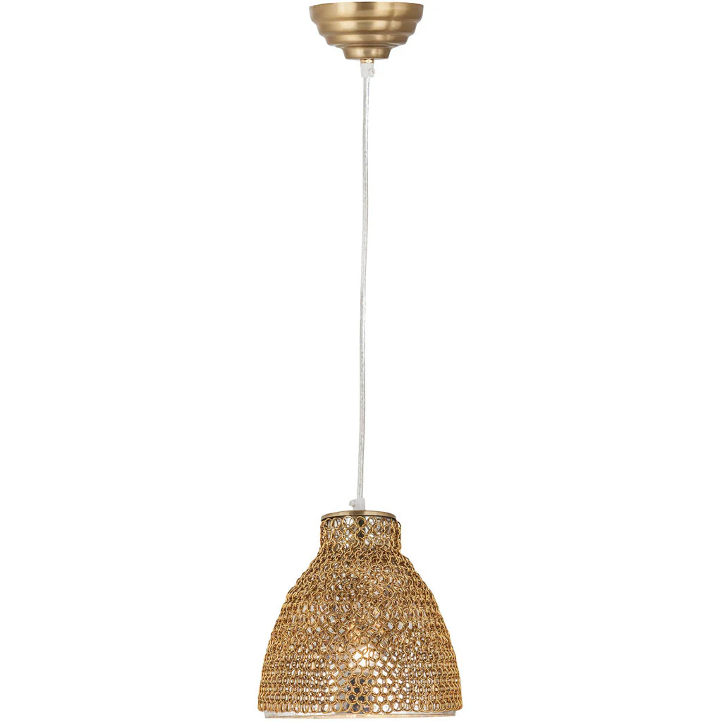 Lancelot Glass/Chain Pendant Gold