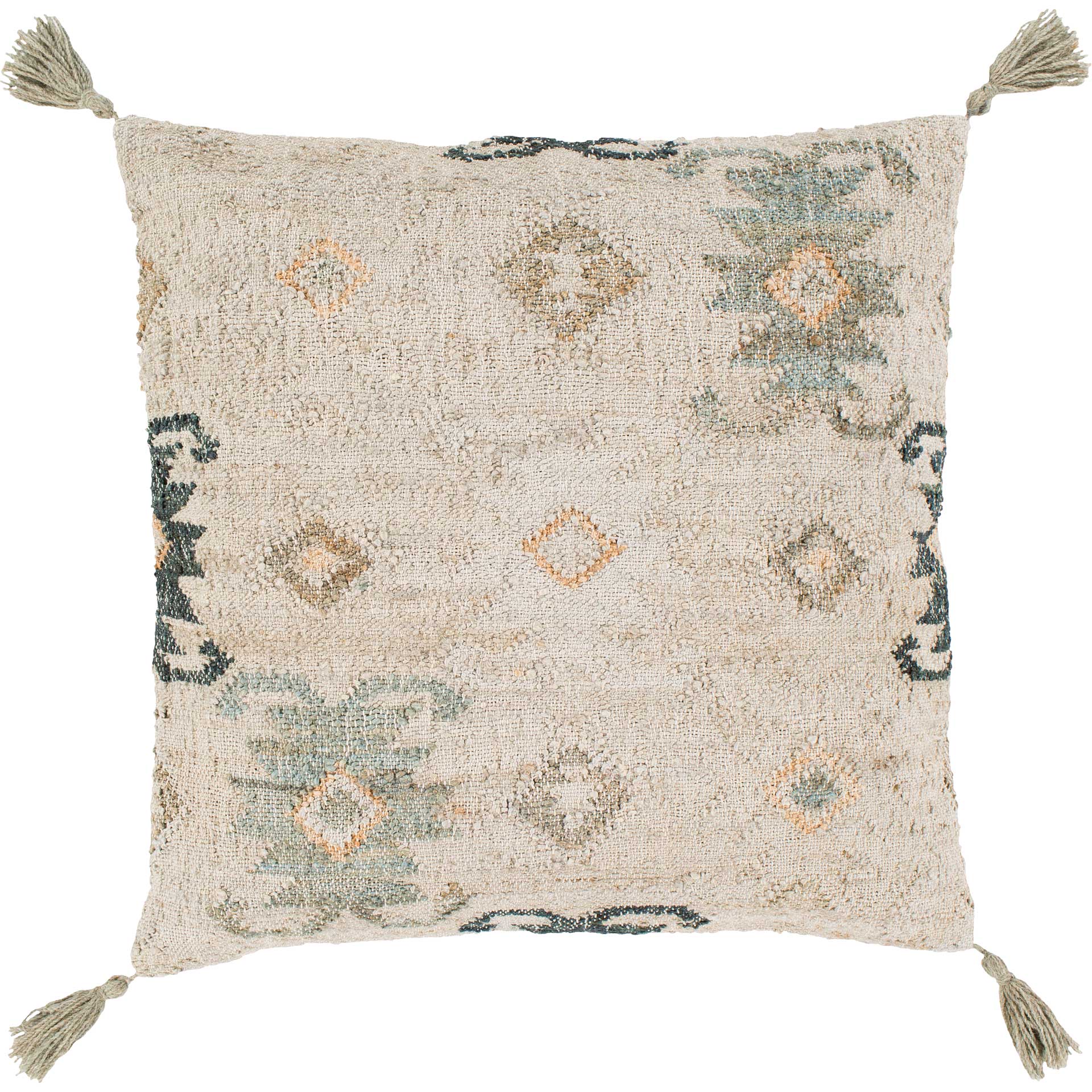 Lennox Pillow Khaki/Ivory/Dark Green