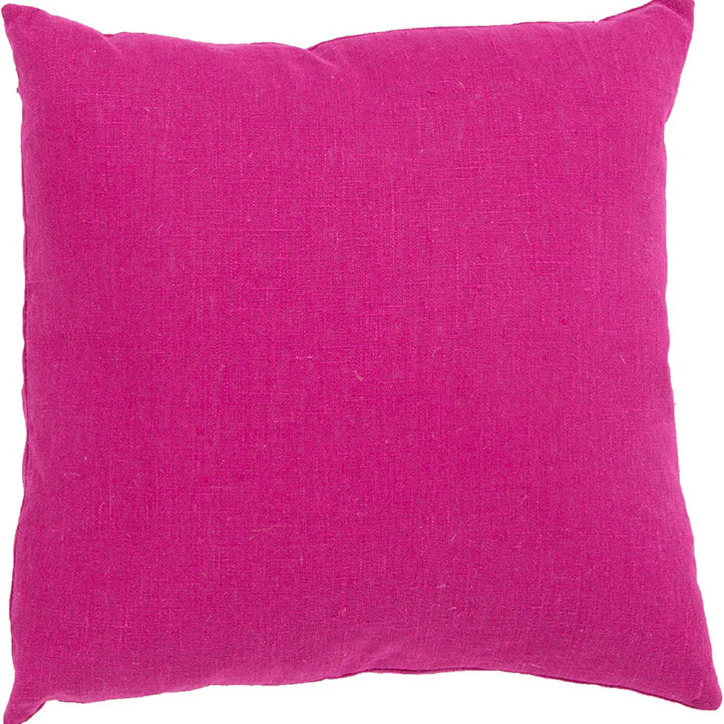 Linen Rasberry Pillow