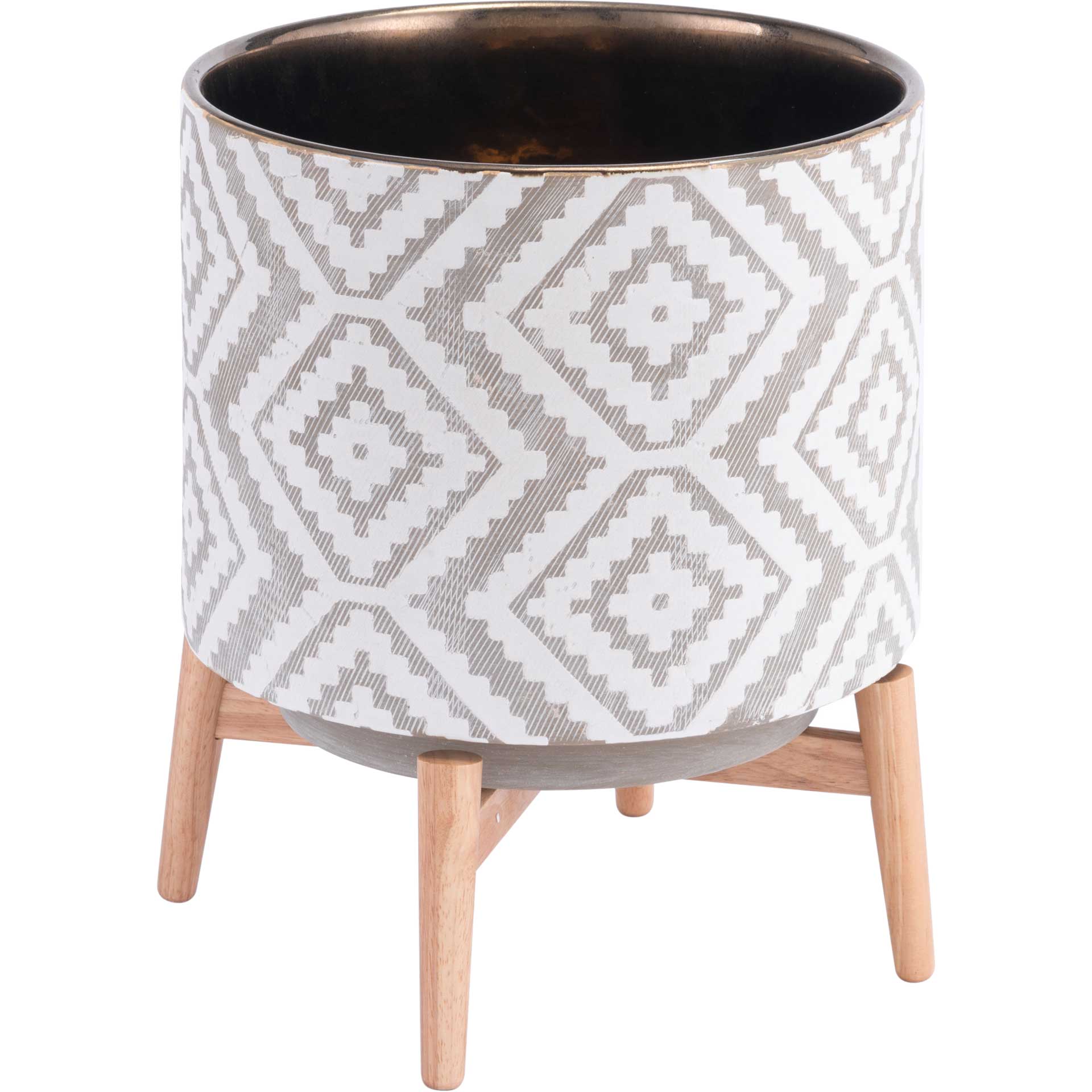 Llano Planter Gray/White