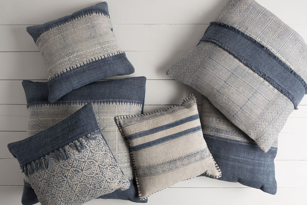 Lola Striped Ivory/Slate Pillow - Image 2