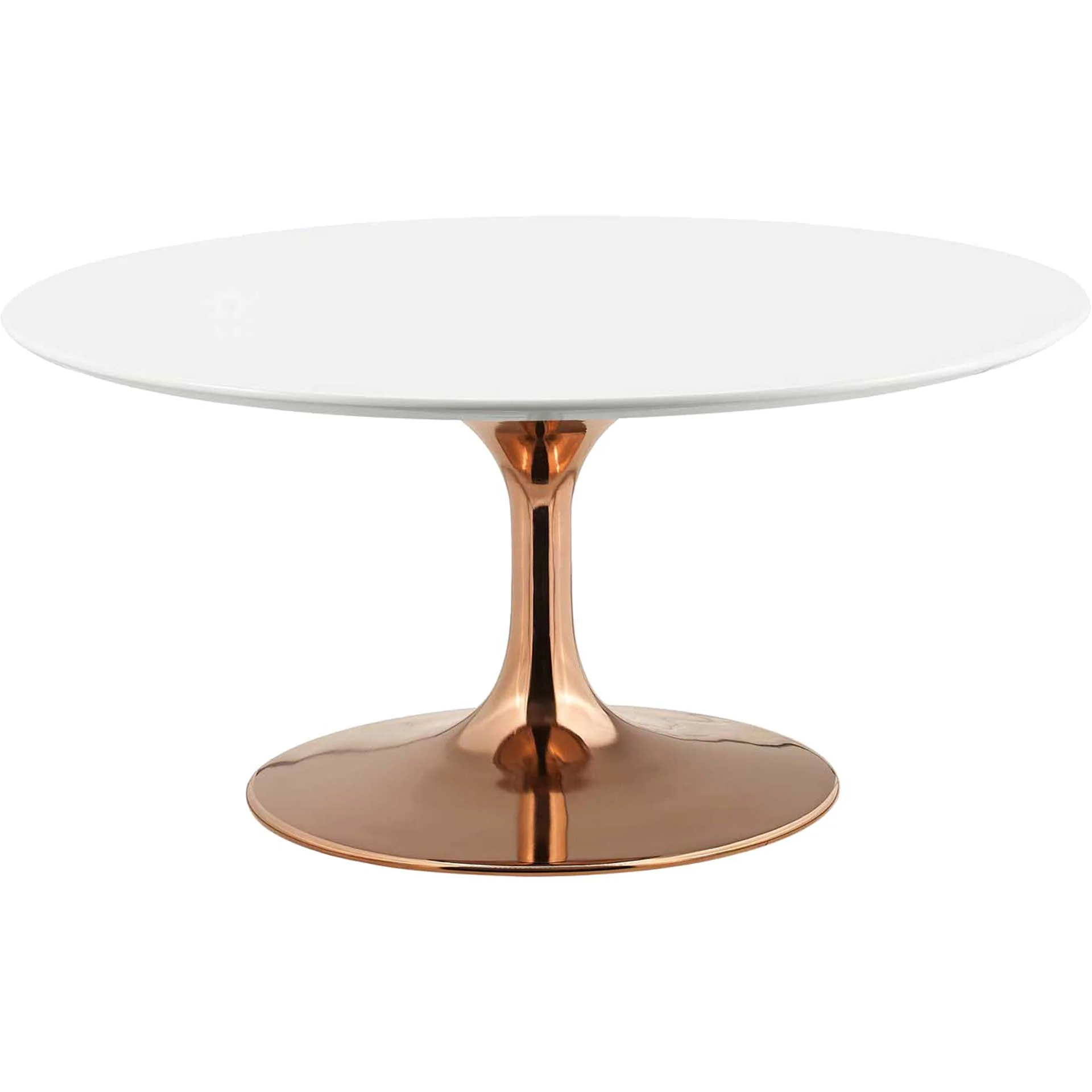 Lore Round Coffee Table Rose/White
