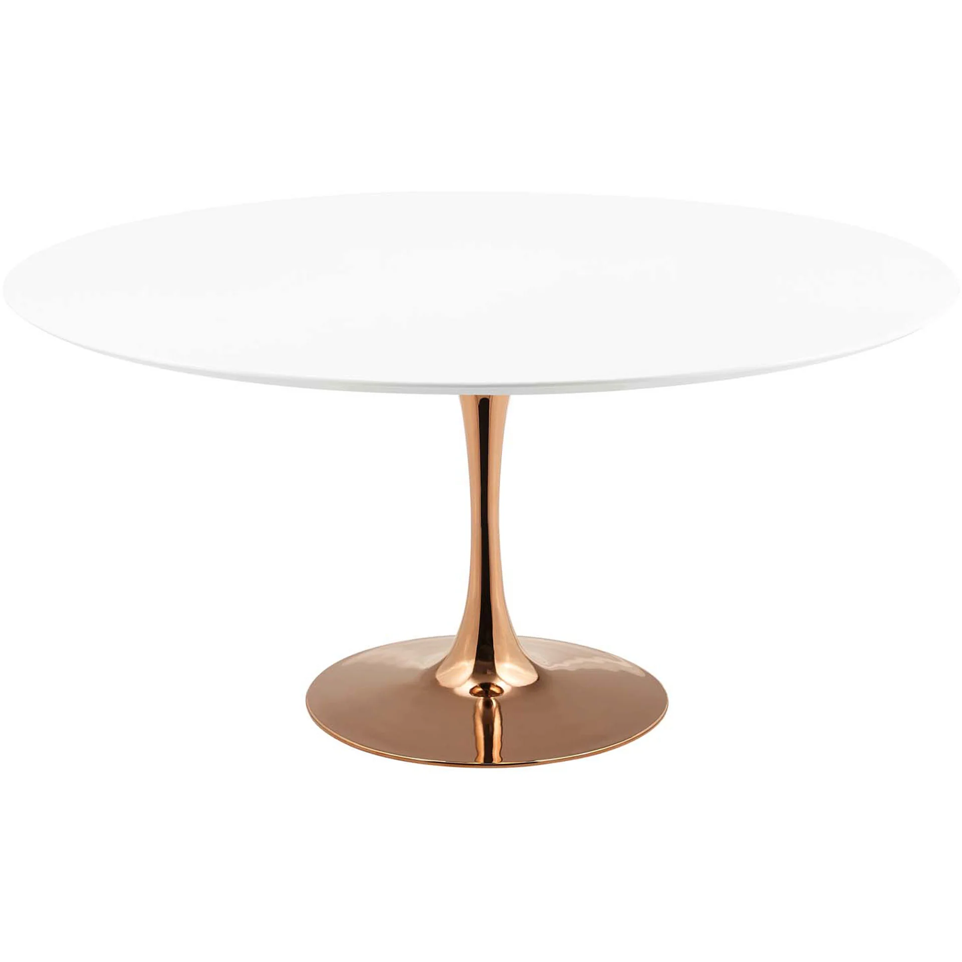 Lore Round Dining Table Rose/White