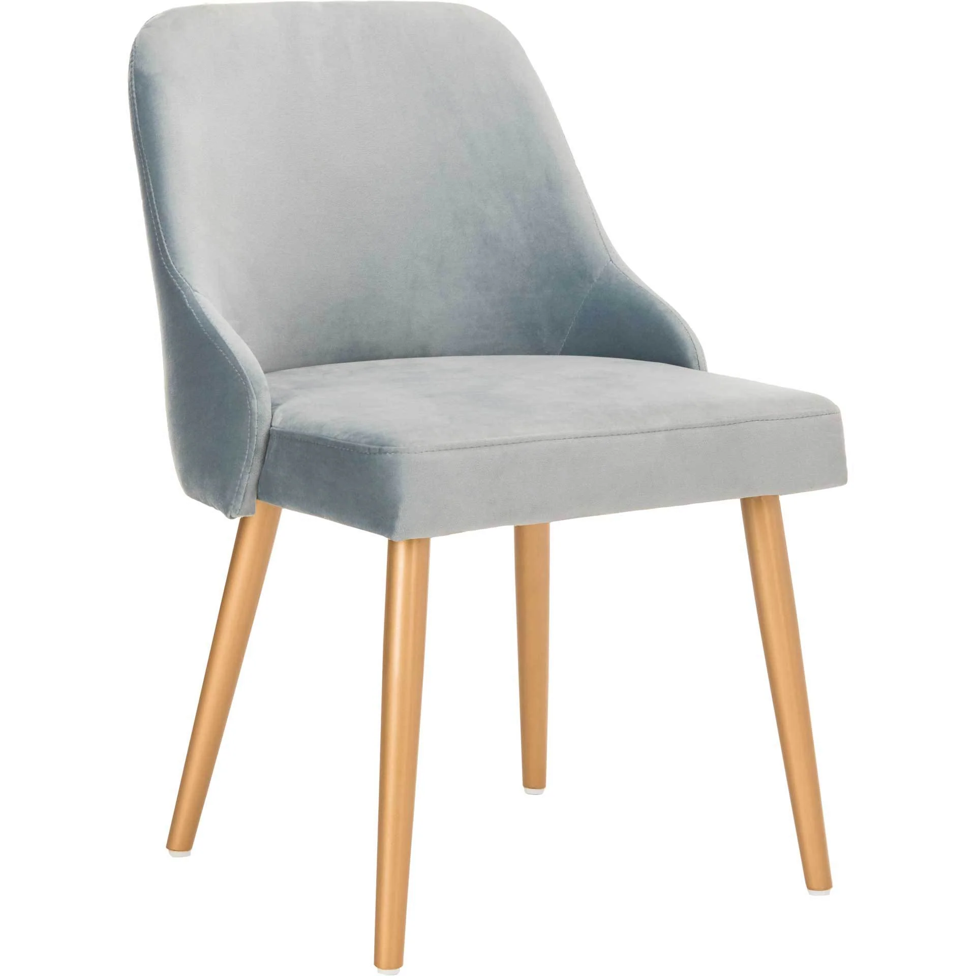 Luis Upholstered Dining Chair Slate Blue/Gold (Set of 2)