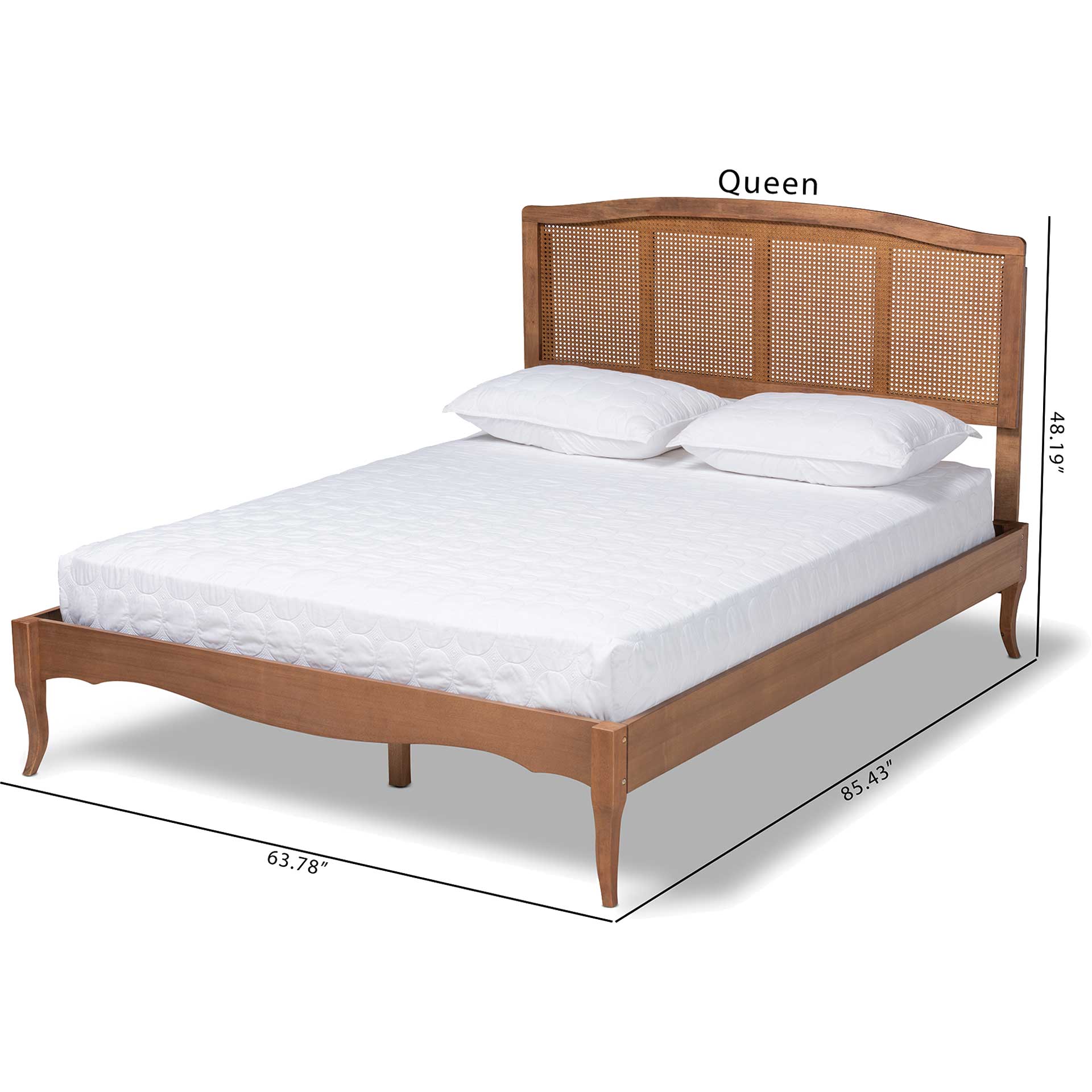 Mabrey Wood/Synthetic Rattan Bed Ash Walnut - Image 7