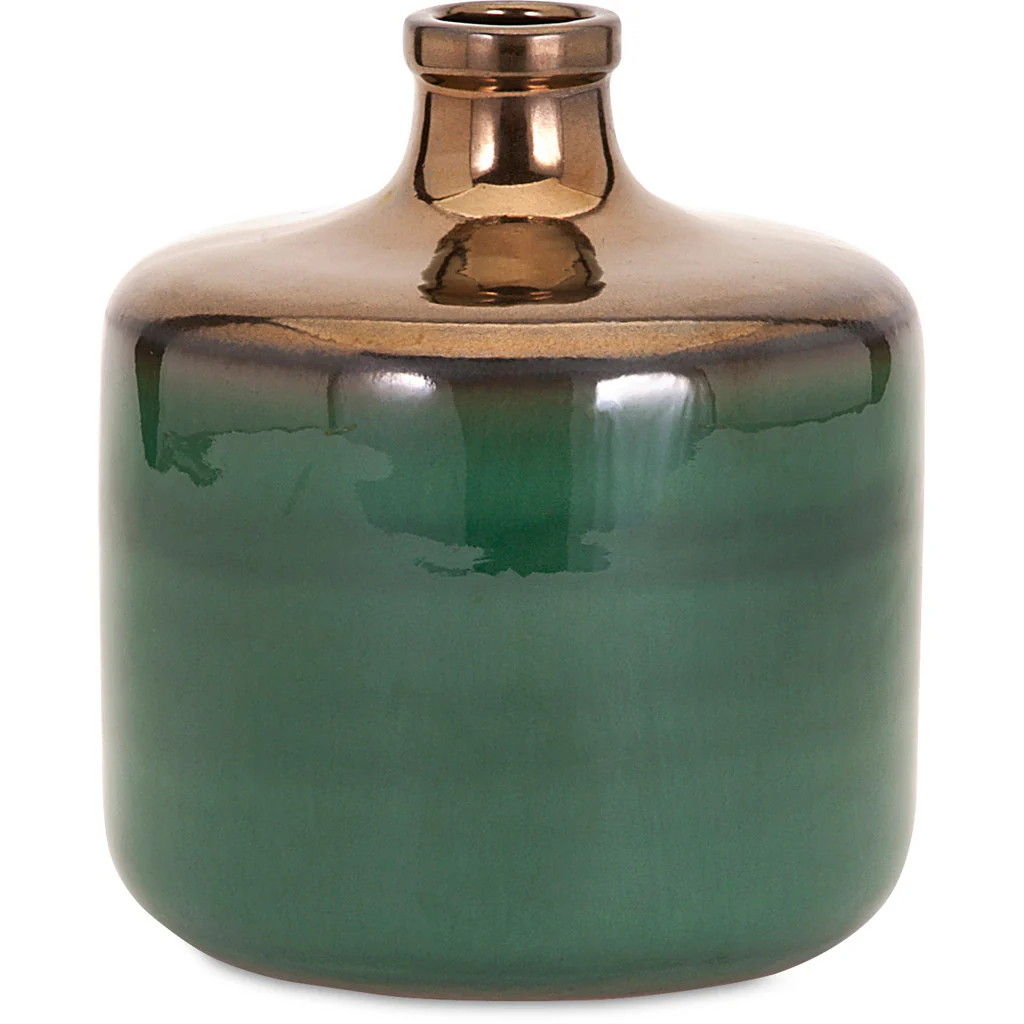 Mac Small Green and Bronze Vase