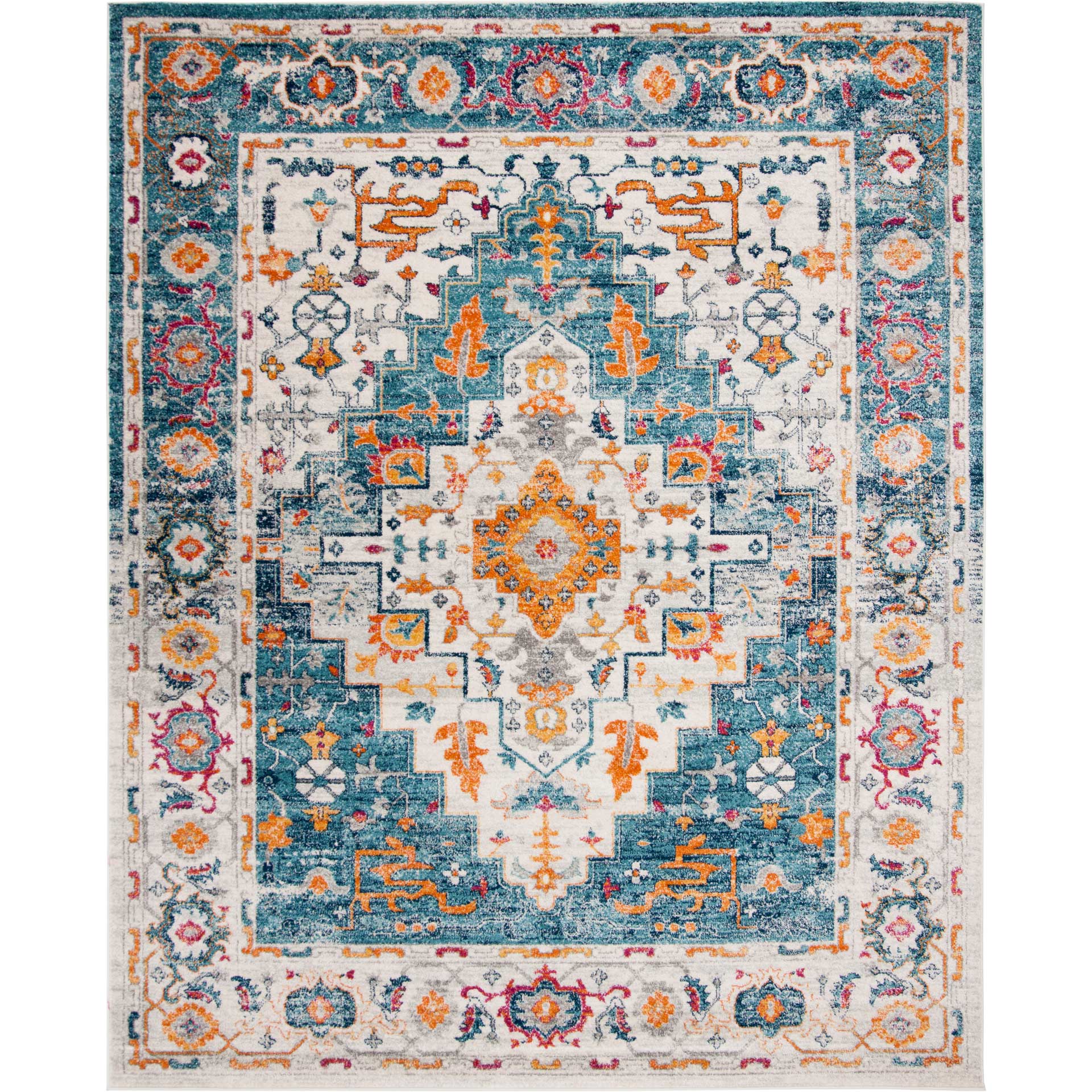 Madison Turquoise/Ivory Area Rug