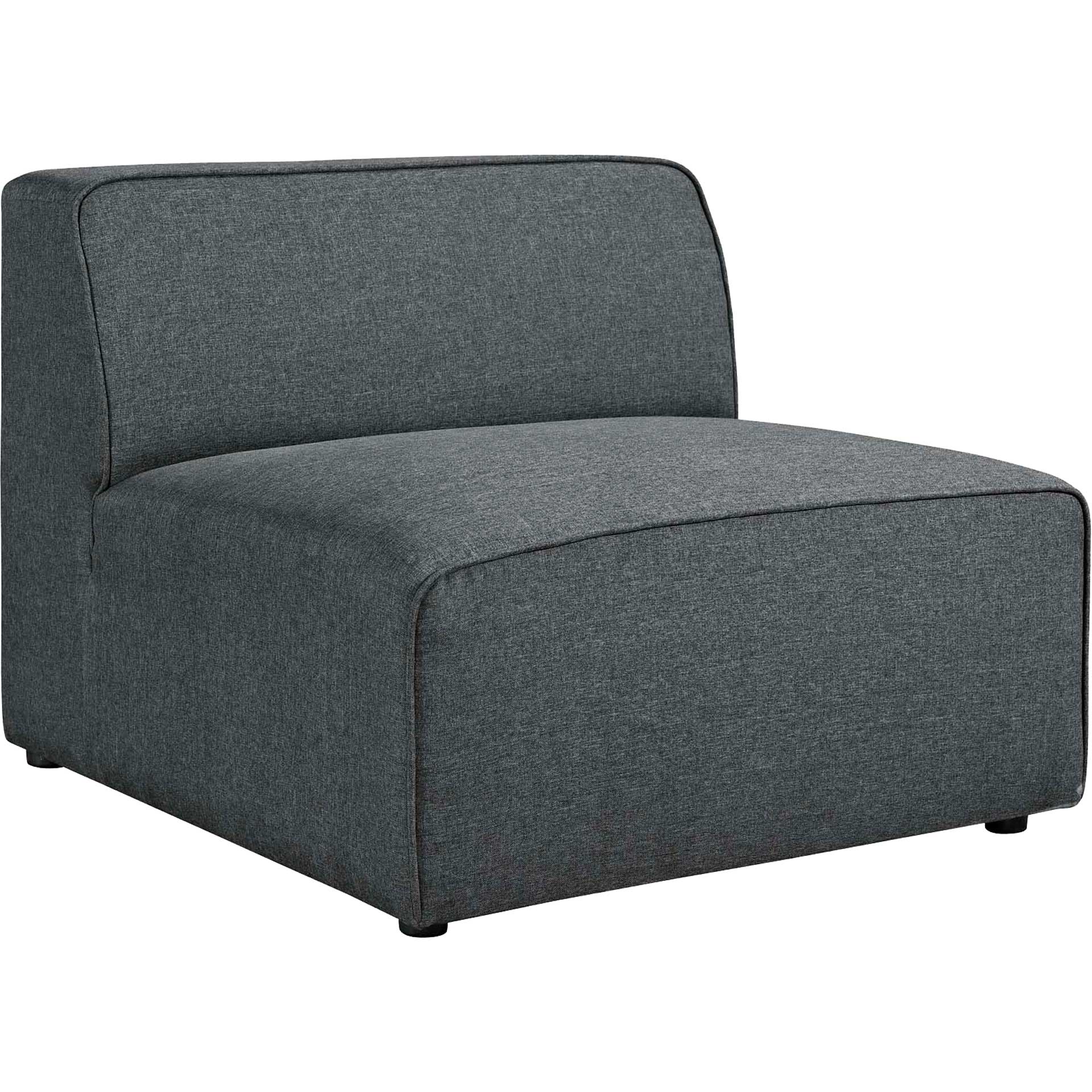 Maisie 5 Piece Armless Corner Sectional Sofa Gray - Image 3