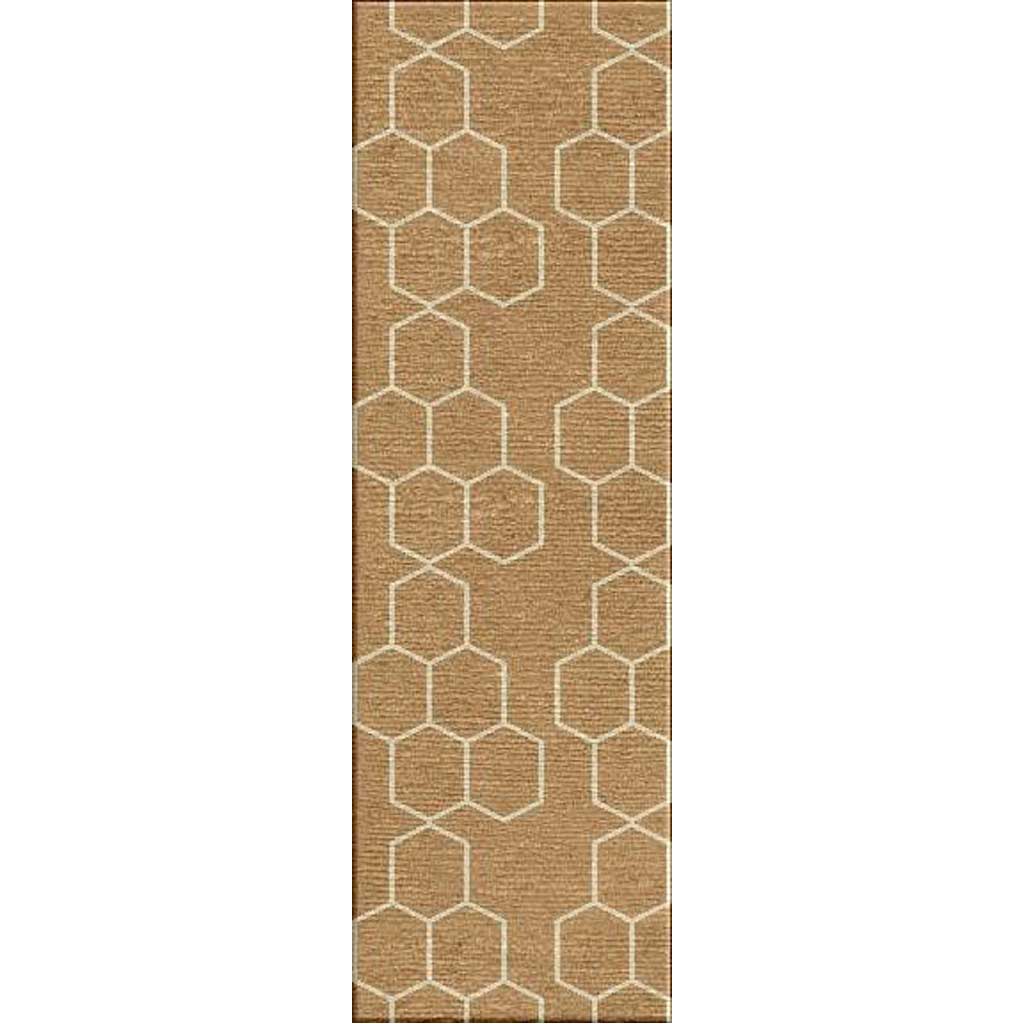 Maroc Abdel Camel/White Runner Rug