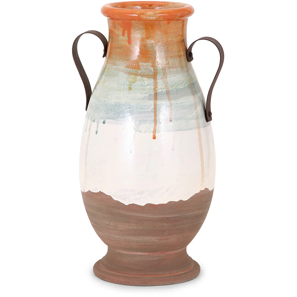 Medium Morrison Vase with Metal Handles