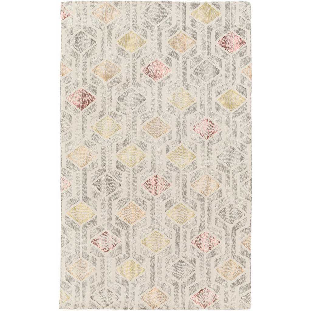 Melody Ivory/Gray/Cherry Area Rug
