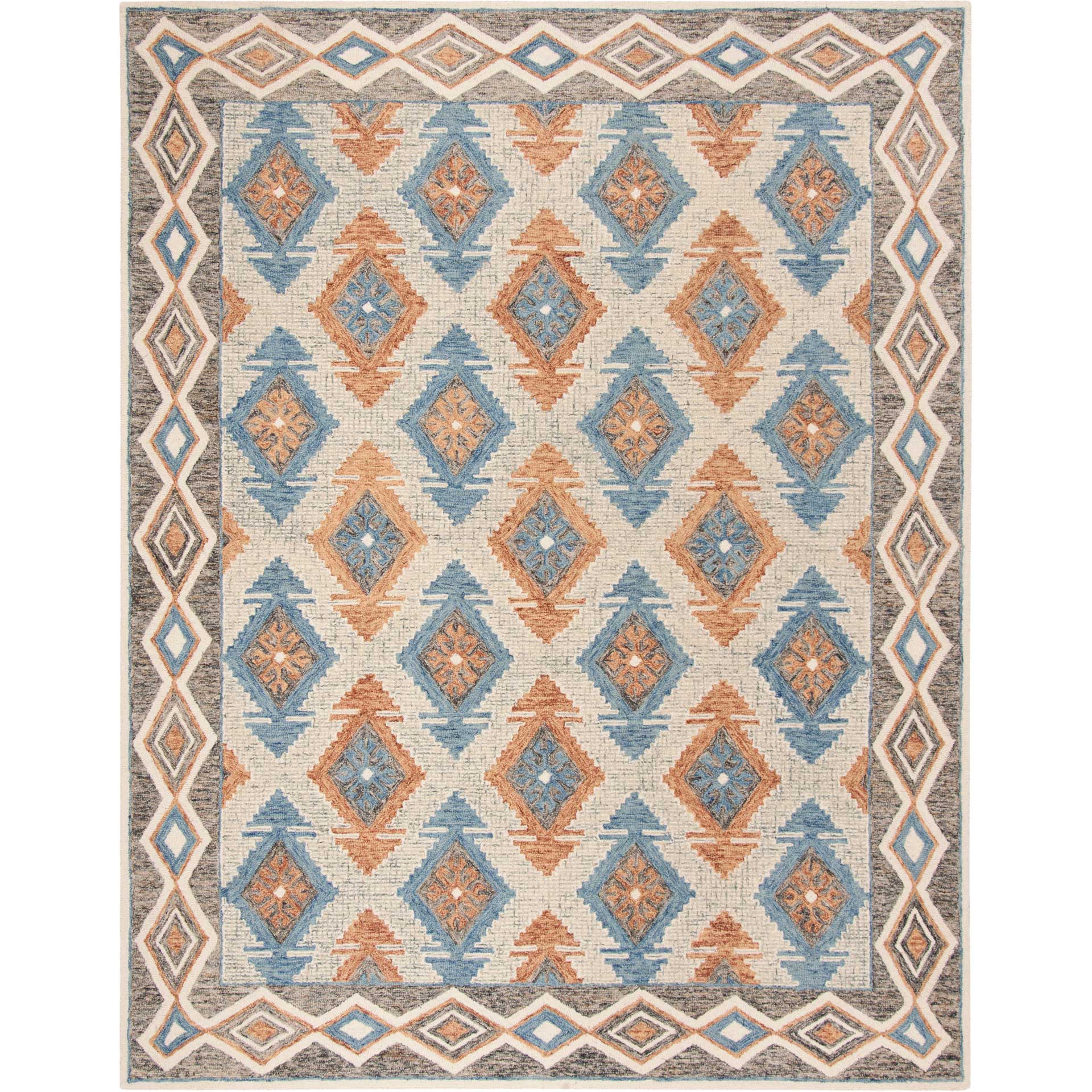 Micro-Loop Blue/Beige Area Rug