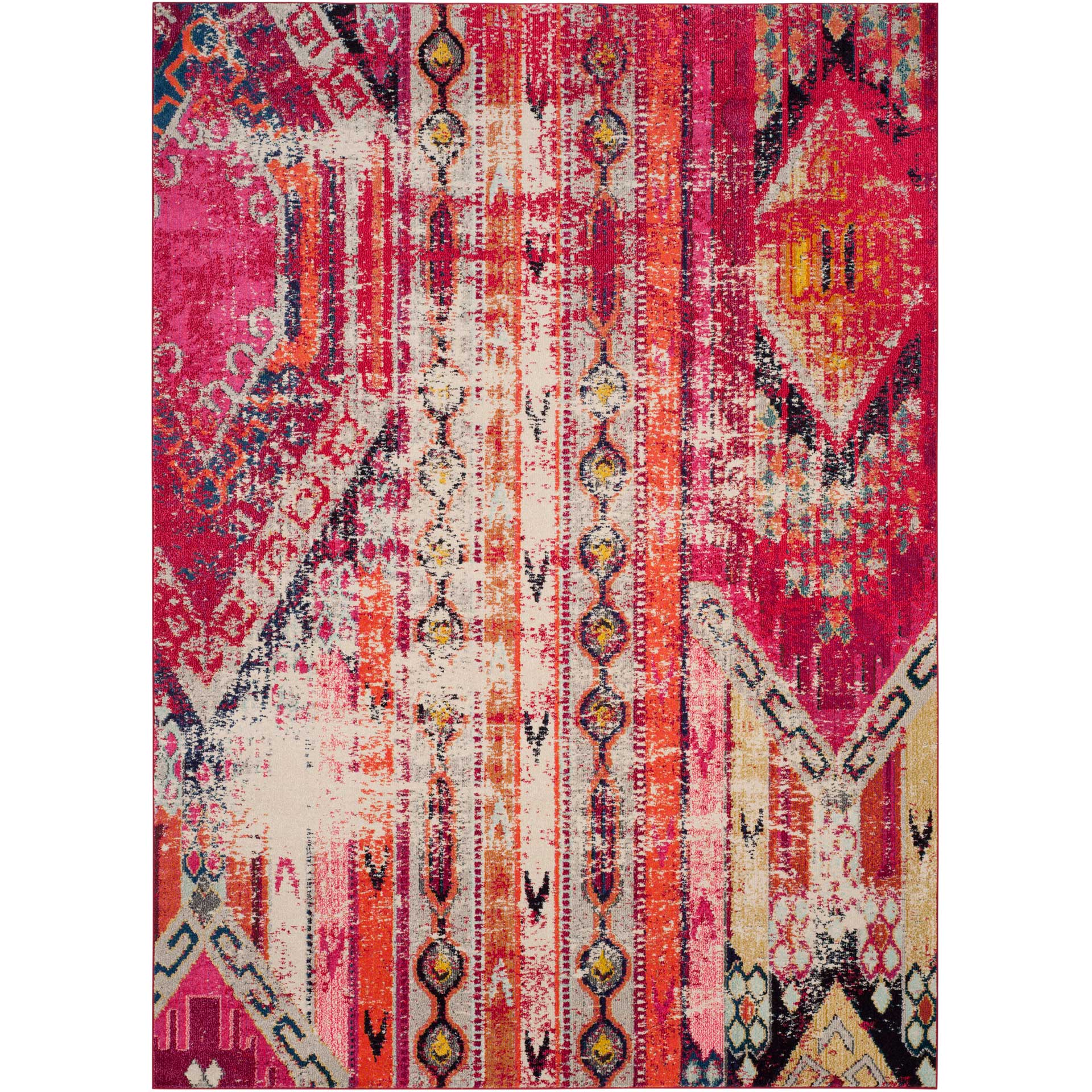Monaco Magenta/Multi Area Rug