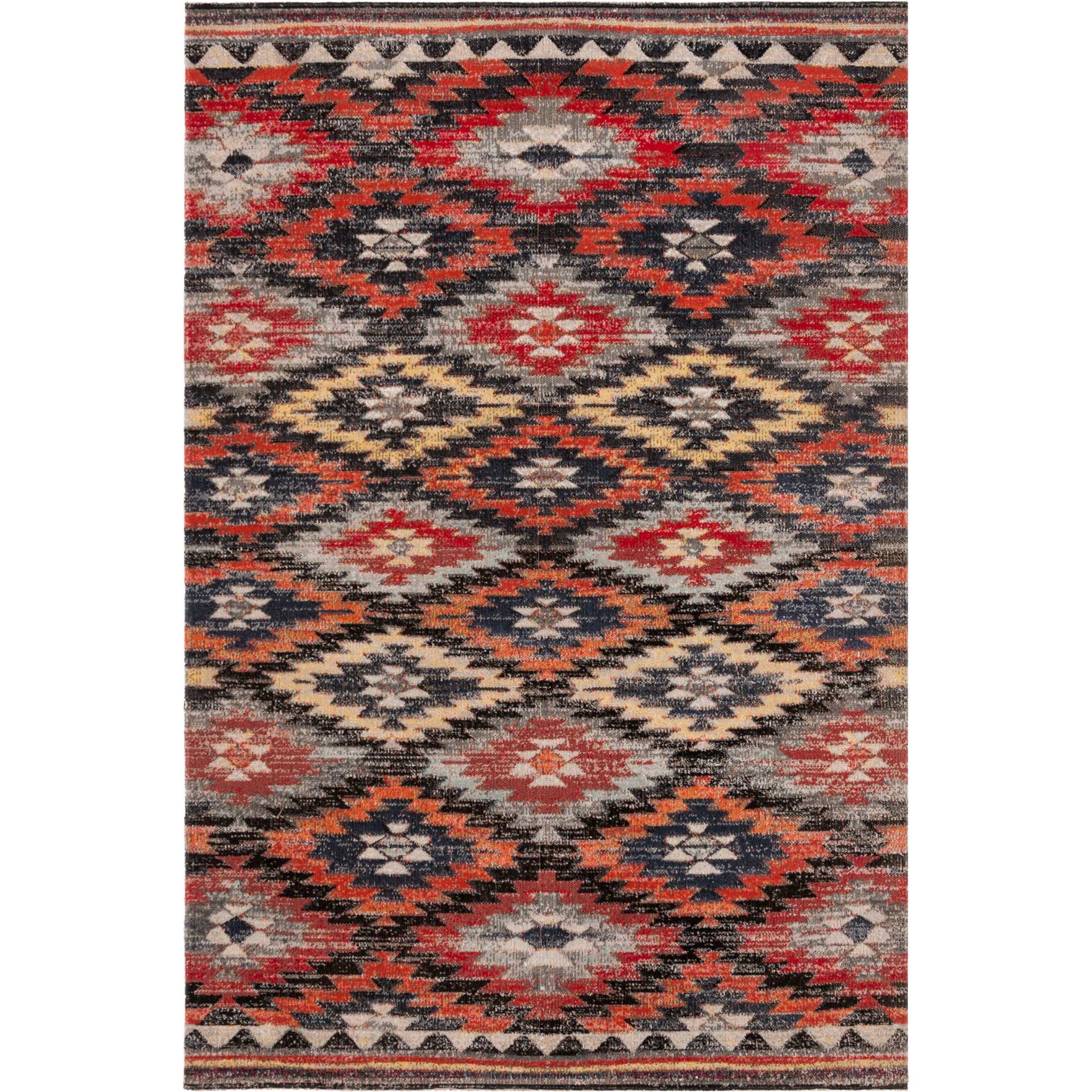 Montage Rust/Black/Multi Area Rug